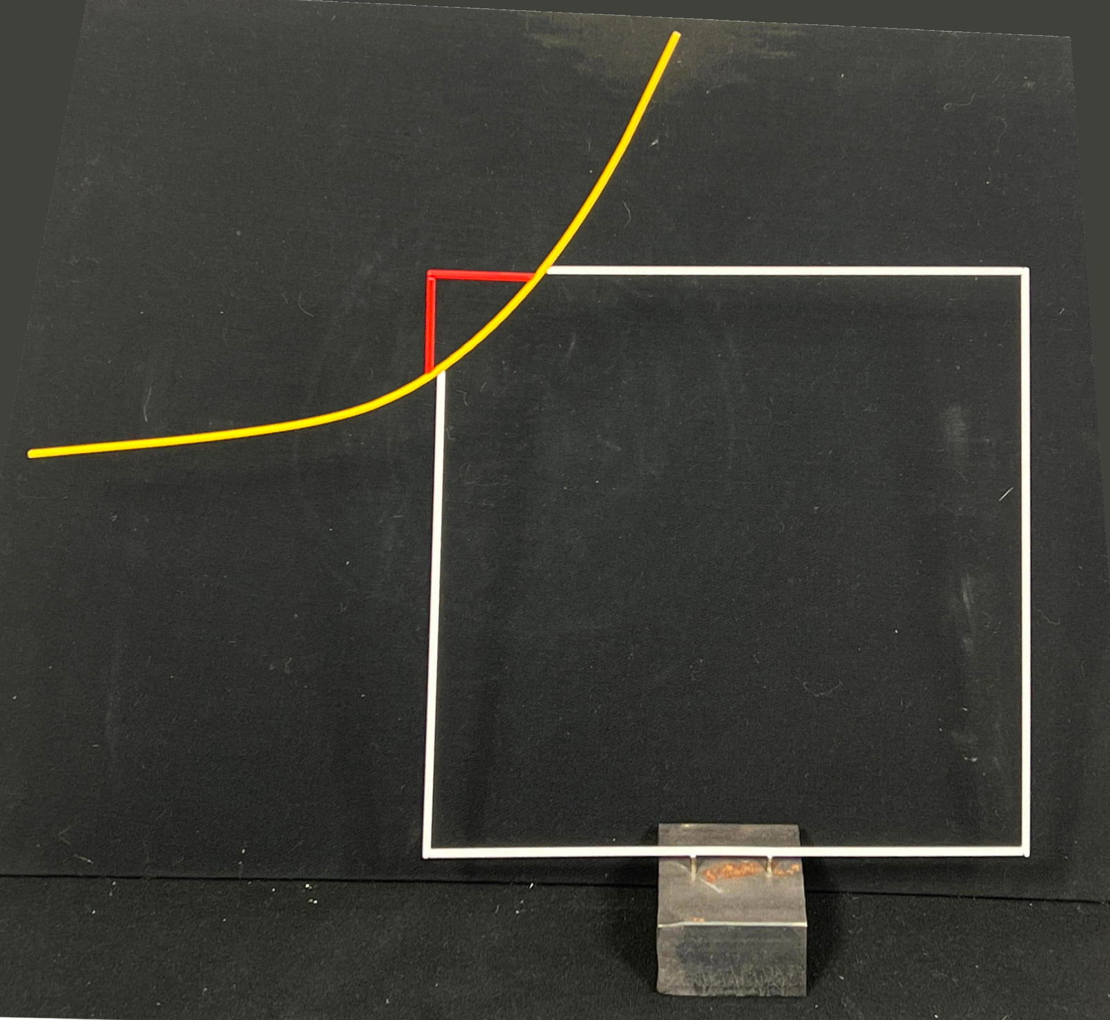 GEORGE D'AMATO Modernist Abstract Sculpture. Minimalist Square and Arch forms on Steel Base. D'AMATO (1 of 8)