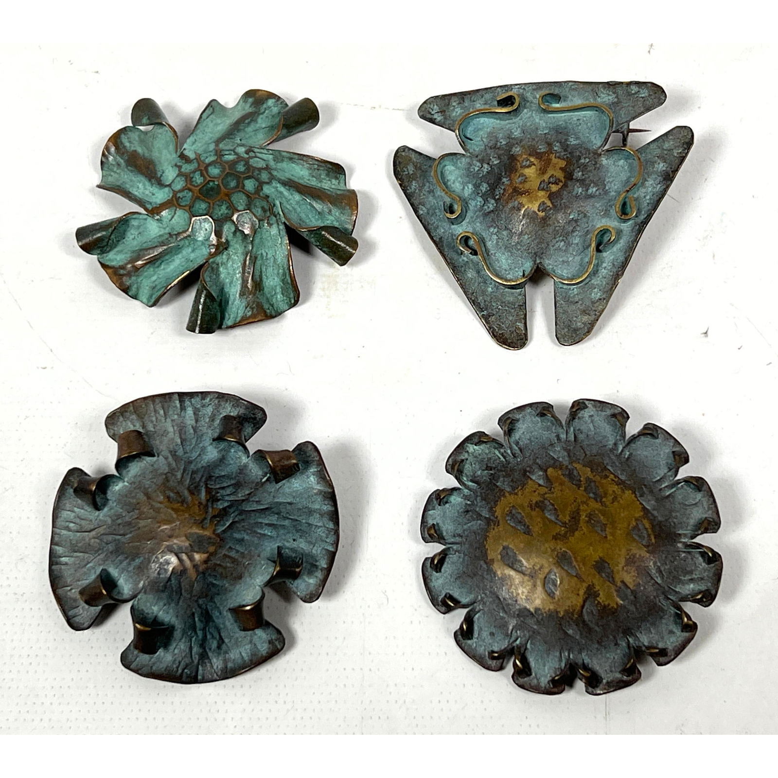 Vintage Modernist Copper enamel pins (1 of 11)