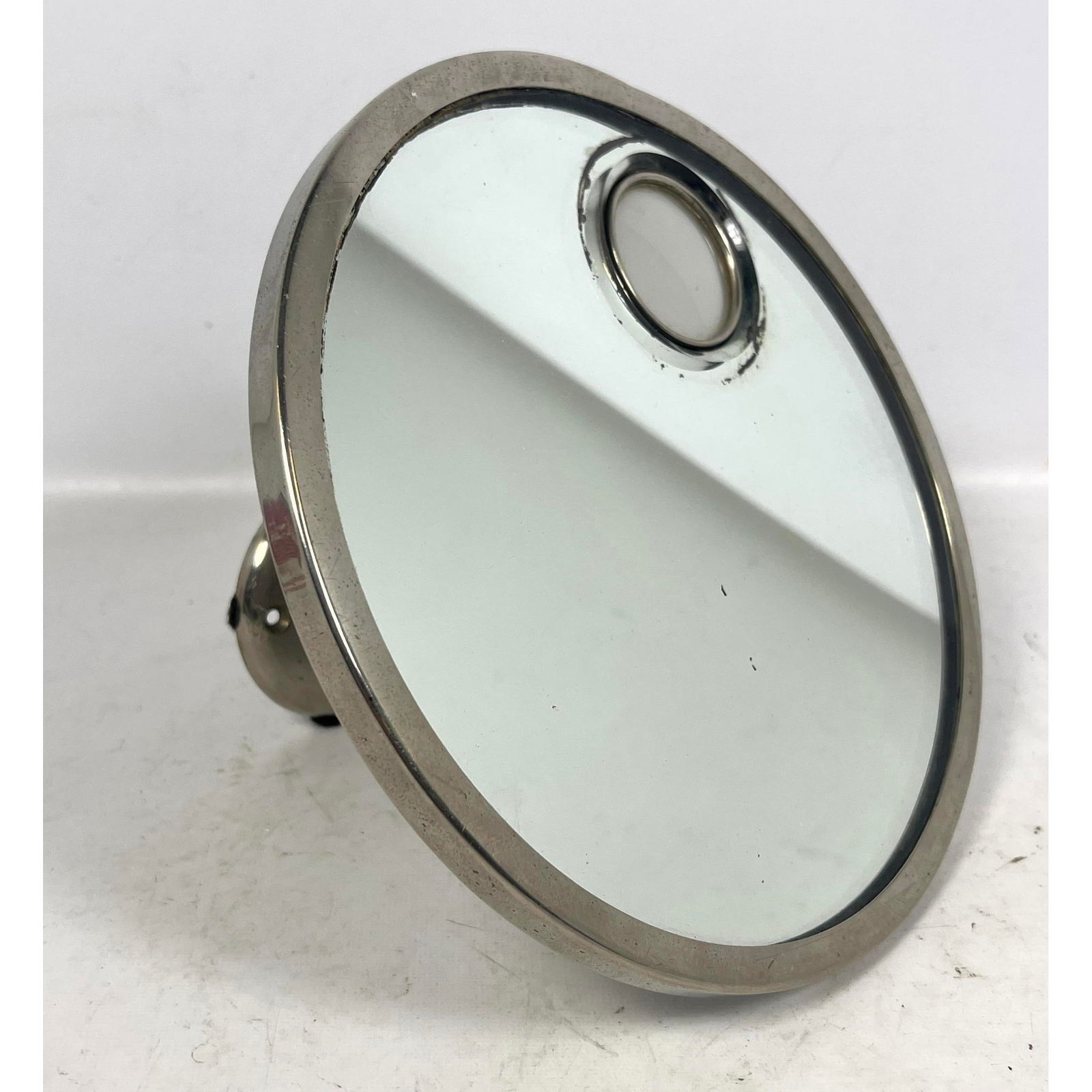 Vintage French Le Mirophar Brot Wall Mount Vanity Mirror.: Vintage French Le Mirophar Brot Wall Mount Vanity Mirror. Dimensions: Height: 6 inches, Width: 9.5 inches, Depth: 9.5 inches. --- US Packing and Shipping charge: In house shipping available. Will be c