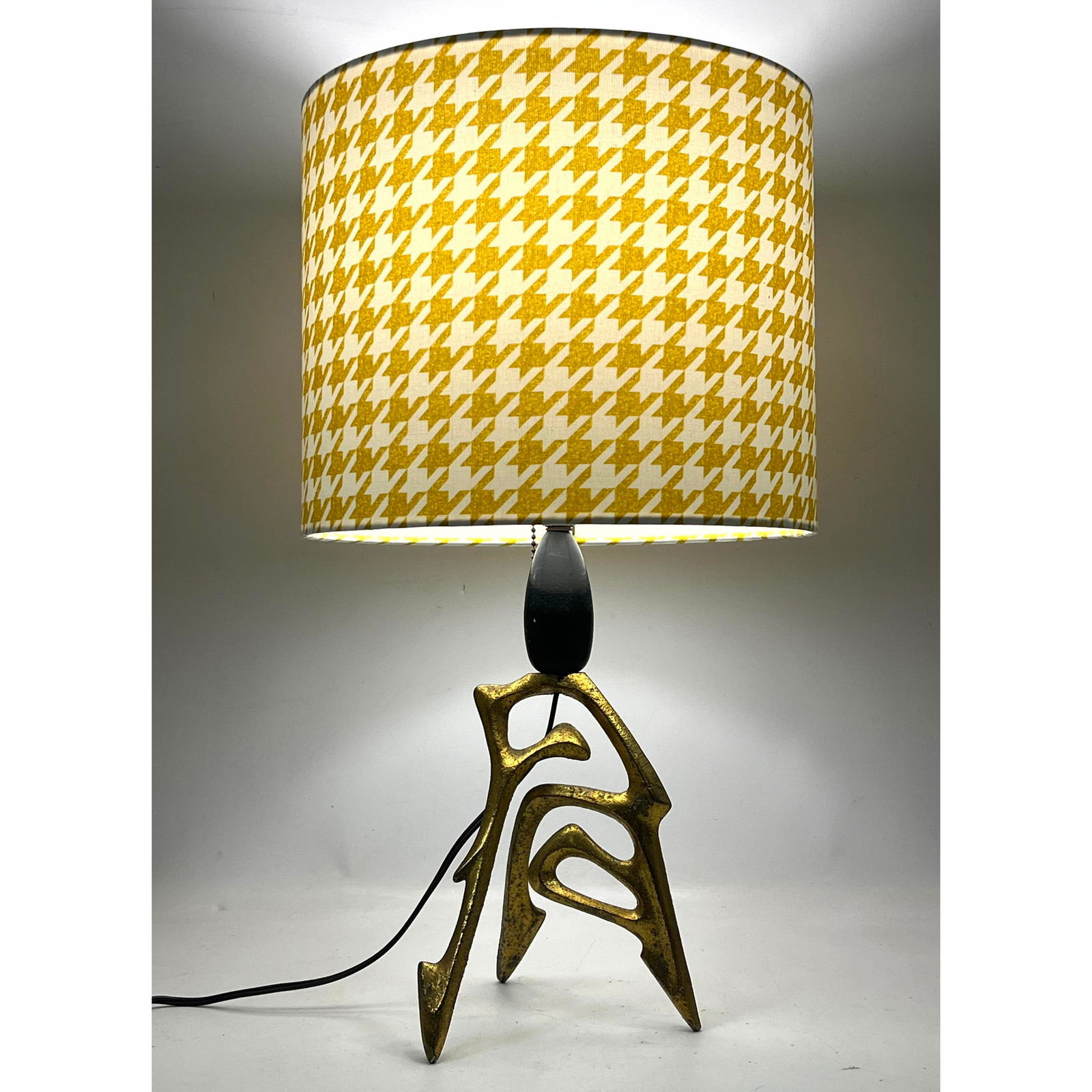 FREDERICK WEINBERG Table Lamp. Gilt metal and wood. (1 of 11)