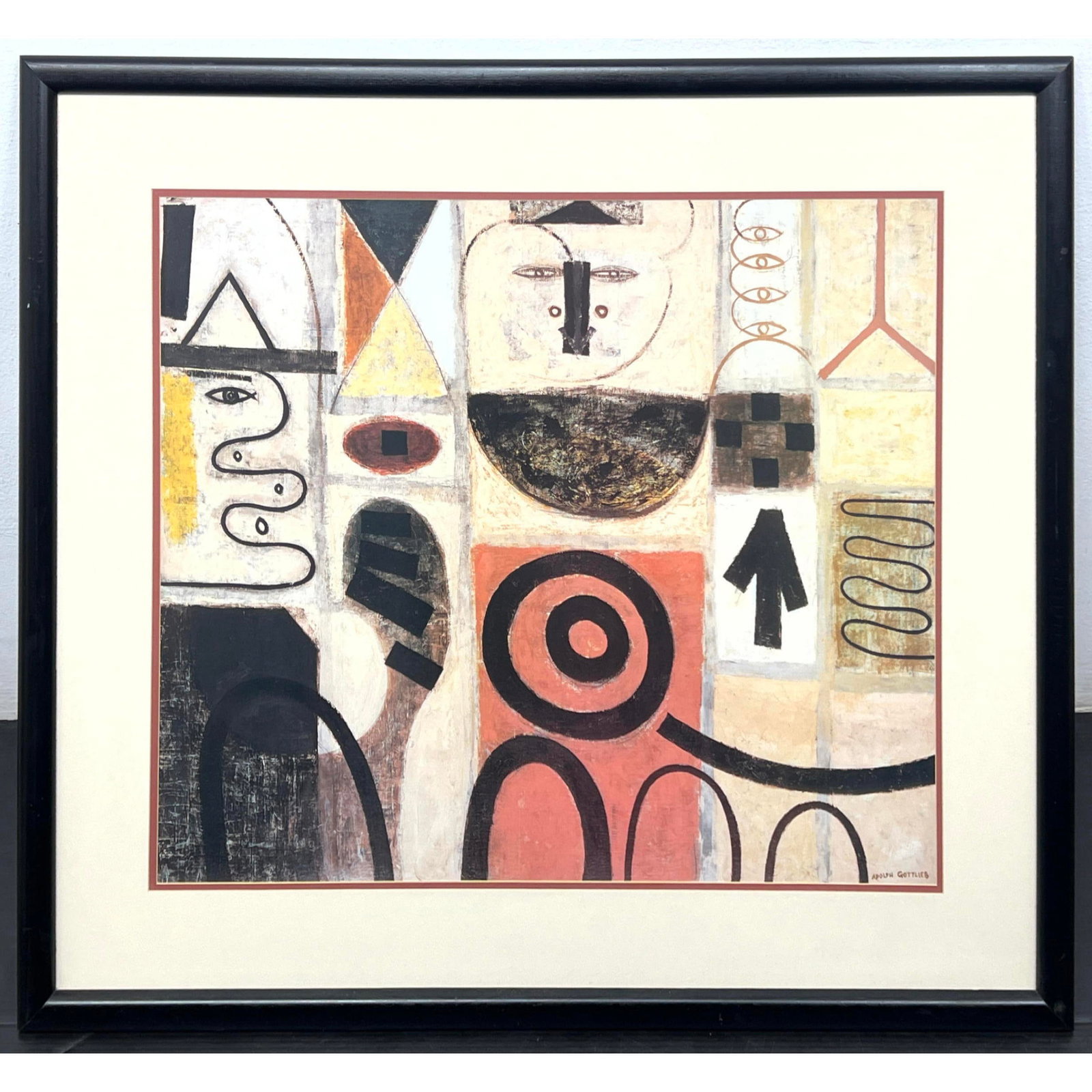 Adolph Gottlieb framed offset lithograph. (1 of 6)