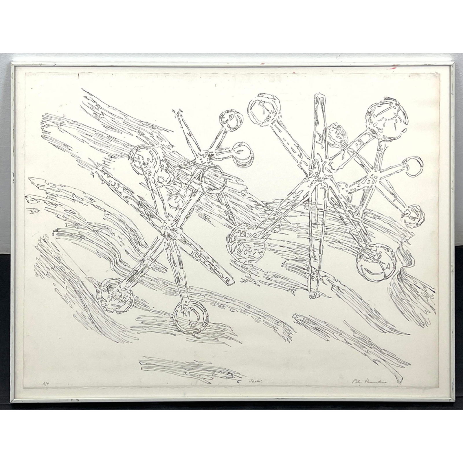 Peter Passuntino Artist Proof Etching Print.  JACKS. (1 of 7)