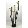 Signed Modernist Mixed Metals Candleholder. Possibly Menorah. Possibly signed Roy Butler Quebec 88