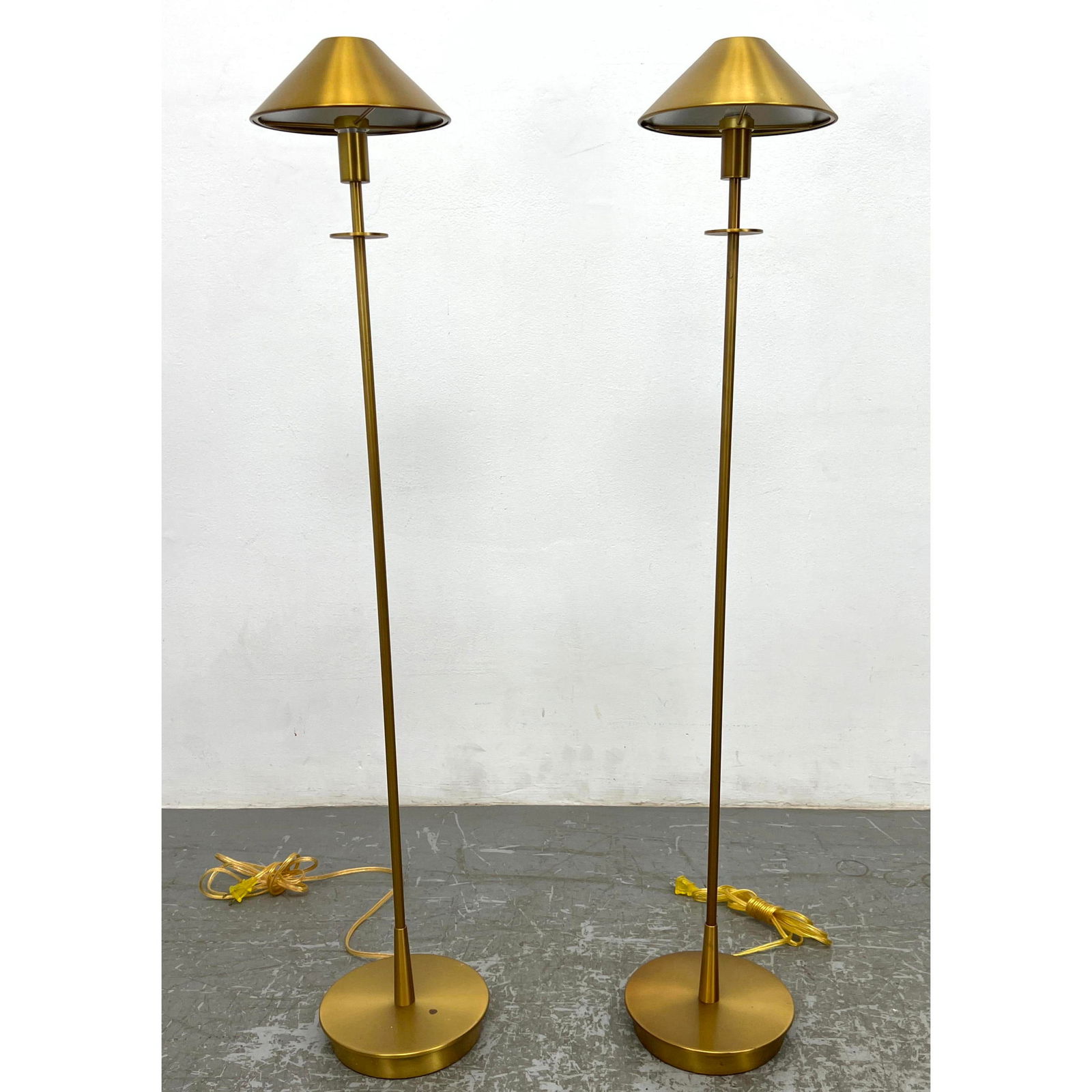 Pair Holtkoetter Leuchten floor lamps. Brass. (1 of 14)