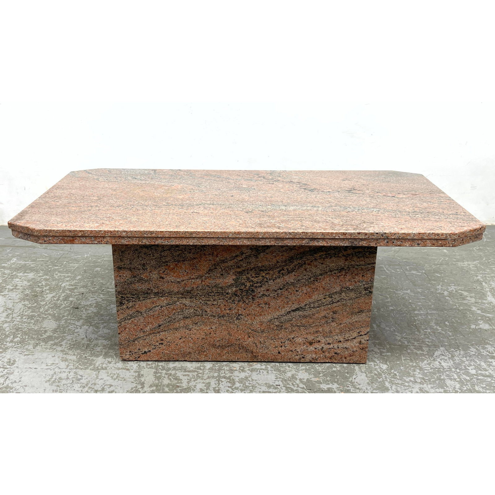 Italian Marble Coffee Table with Clip Corners. Good Color.: Italian Marble Coffee Table with Clip Corners. Good Color. Dimensions: Height: 16 inches, Width: 43.5 inches, Depth: 23.5 inches. --- - - We offer curbside delivery for most items to NYC, Manhattan, C