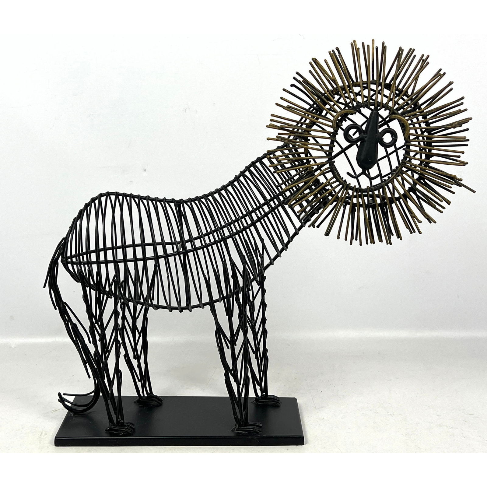 Frederic Weinberg Style Wire Lion. Mid Century metal, (1 of 8)