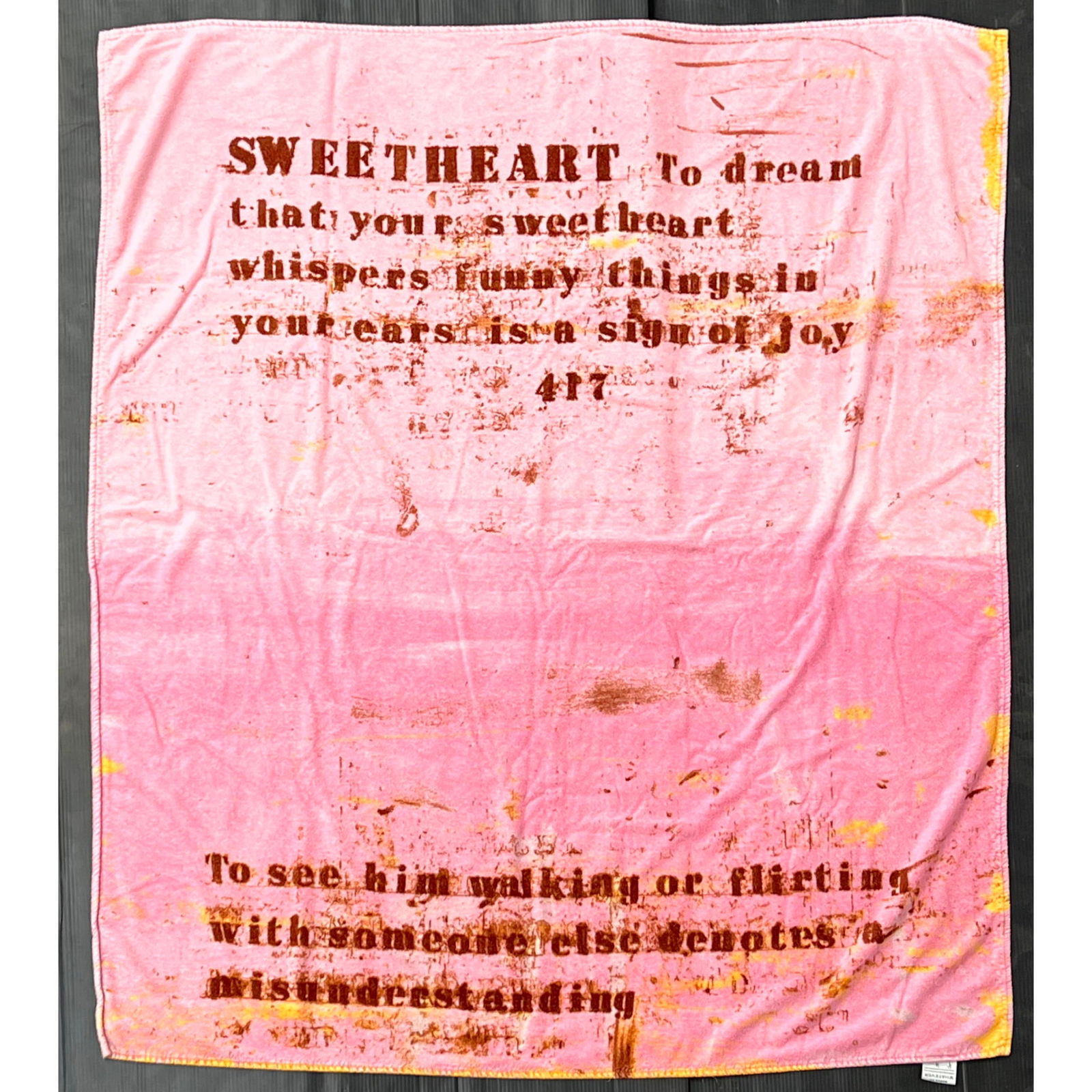 Glenn Ligon works on whatever giant towel. The Artist Towel Series (1 of 7)