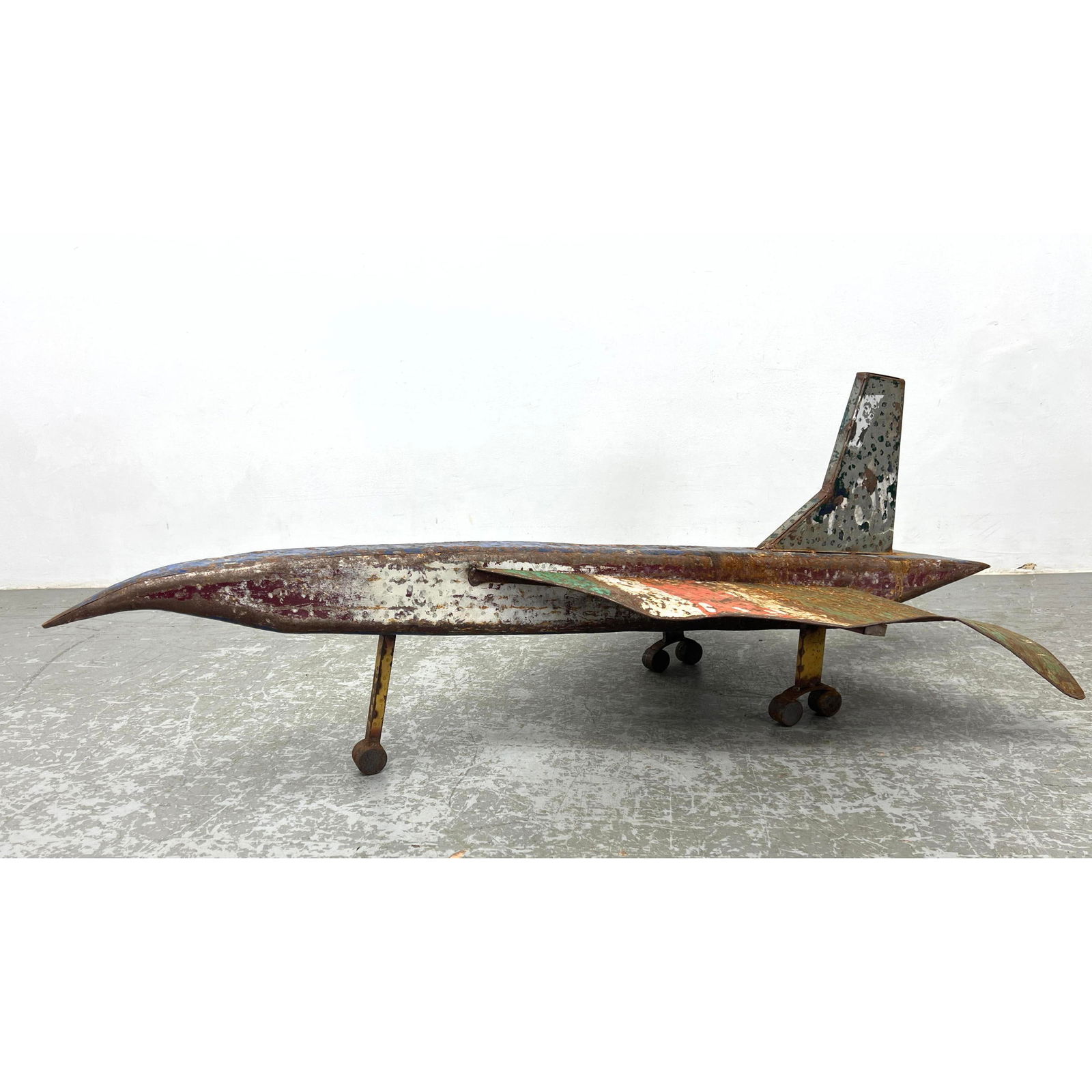 Handmade Industrial Found Object Jet Plane Sculpture. (1 of 11)