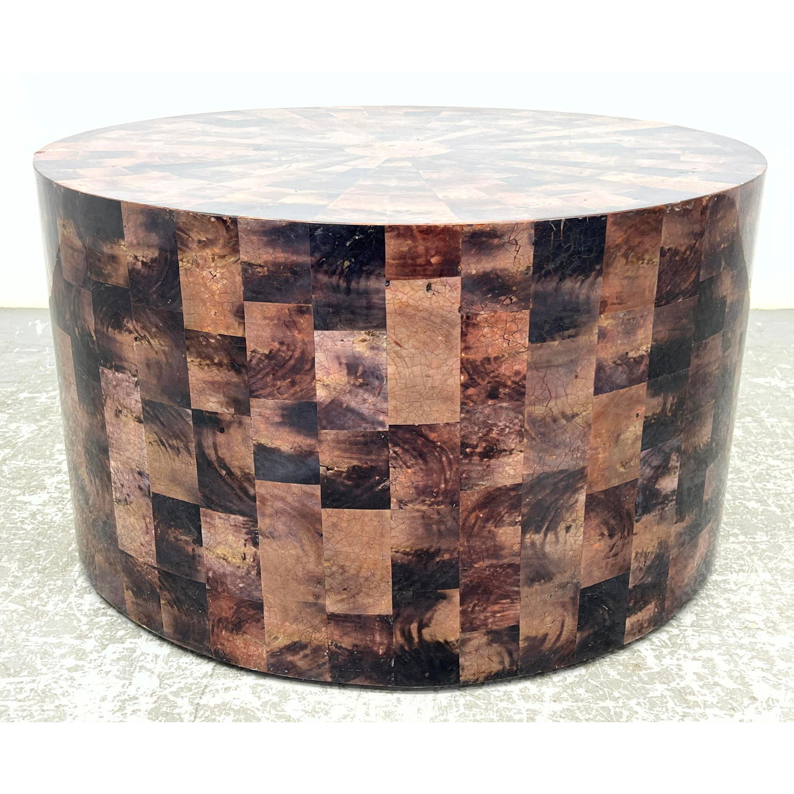 BERNHARDT Round Modernist Cocktail Table. Tesserae tiles. (1 of 9)