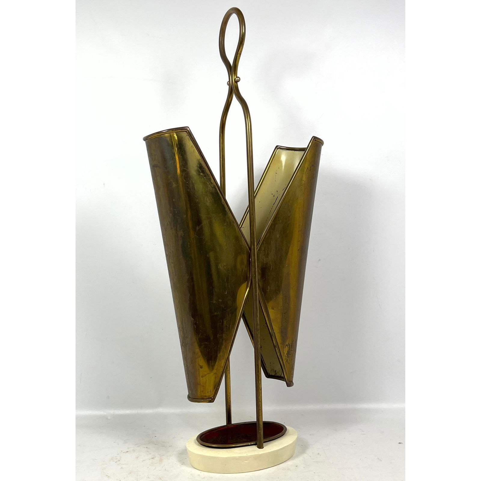 Italian Modern Umbrella Stand,Brass. (1 of 9)