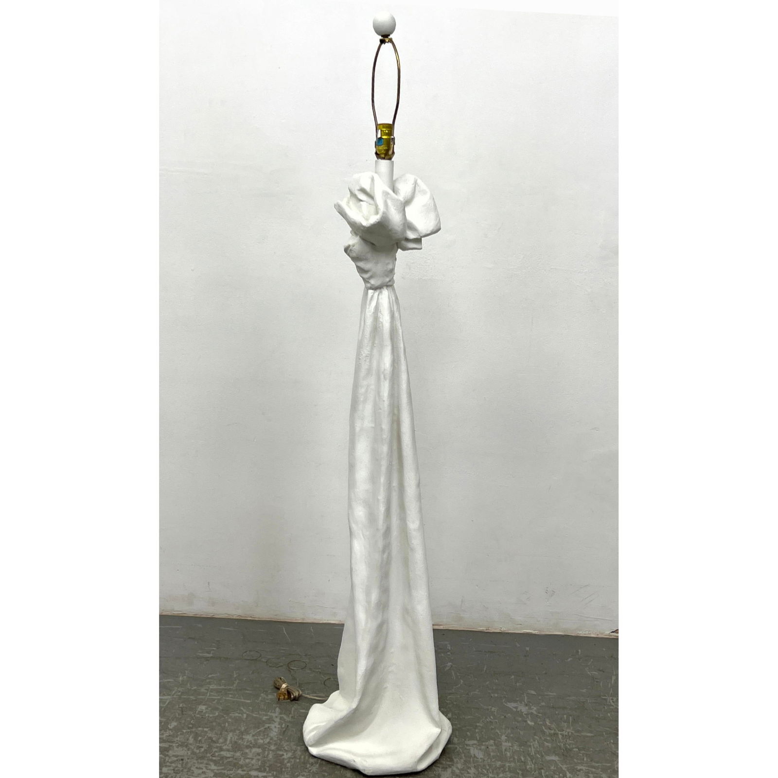 John Dickinson Style Draped Plaster Floor Lamp. 1970's.  tied form. (1 of 10)