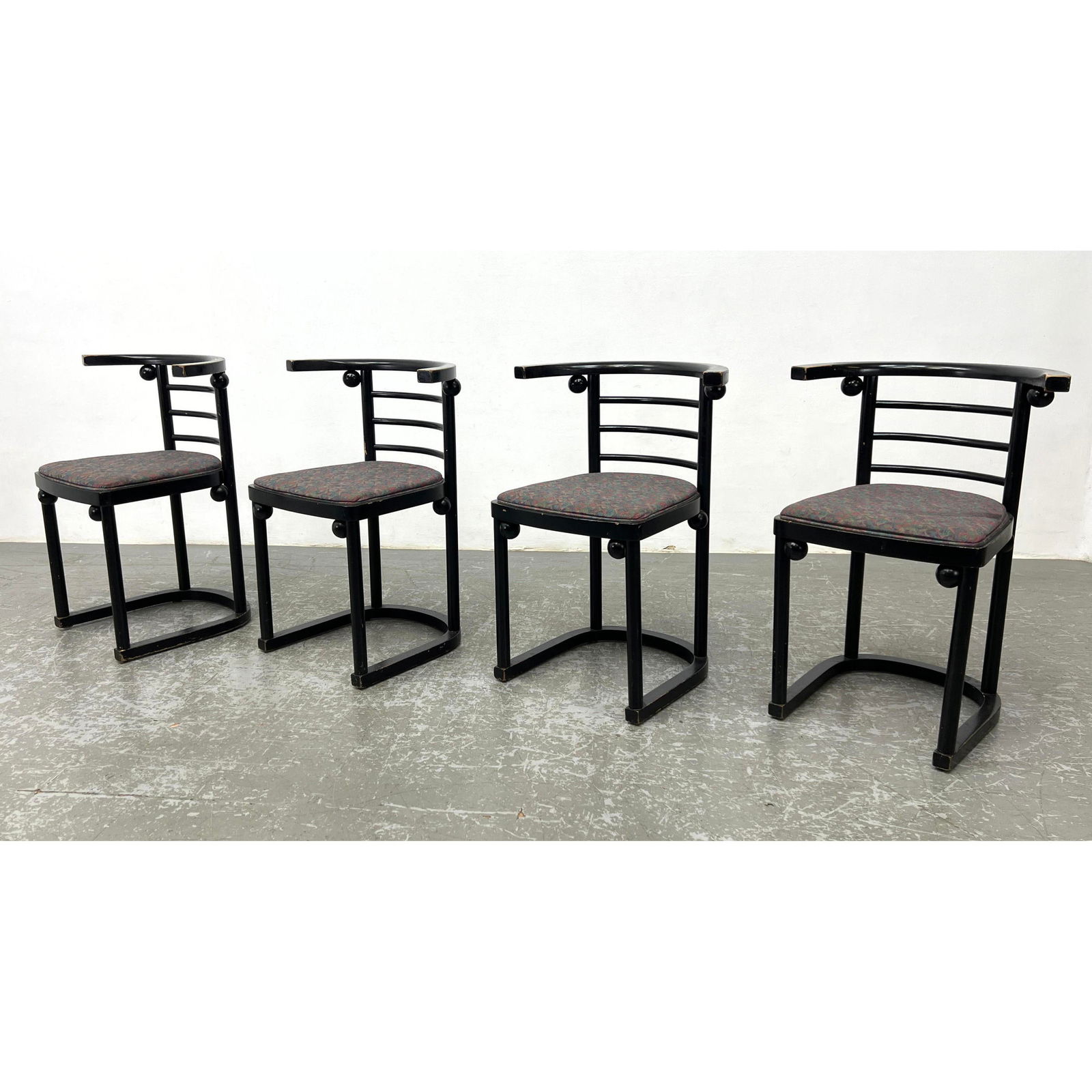 Set 4 Josef Hoffmann Fledermaus Dining Chairs Secessionist Style (1 of 14)