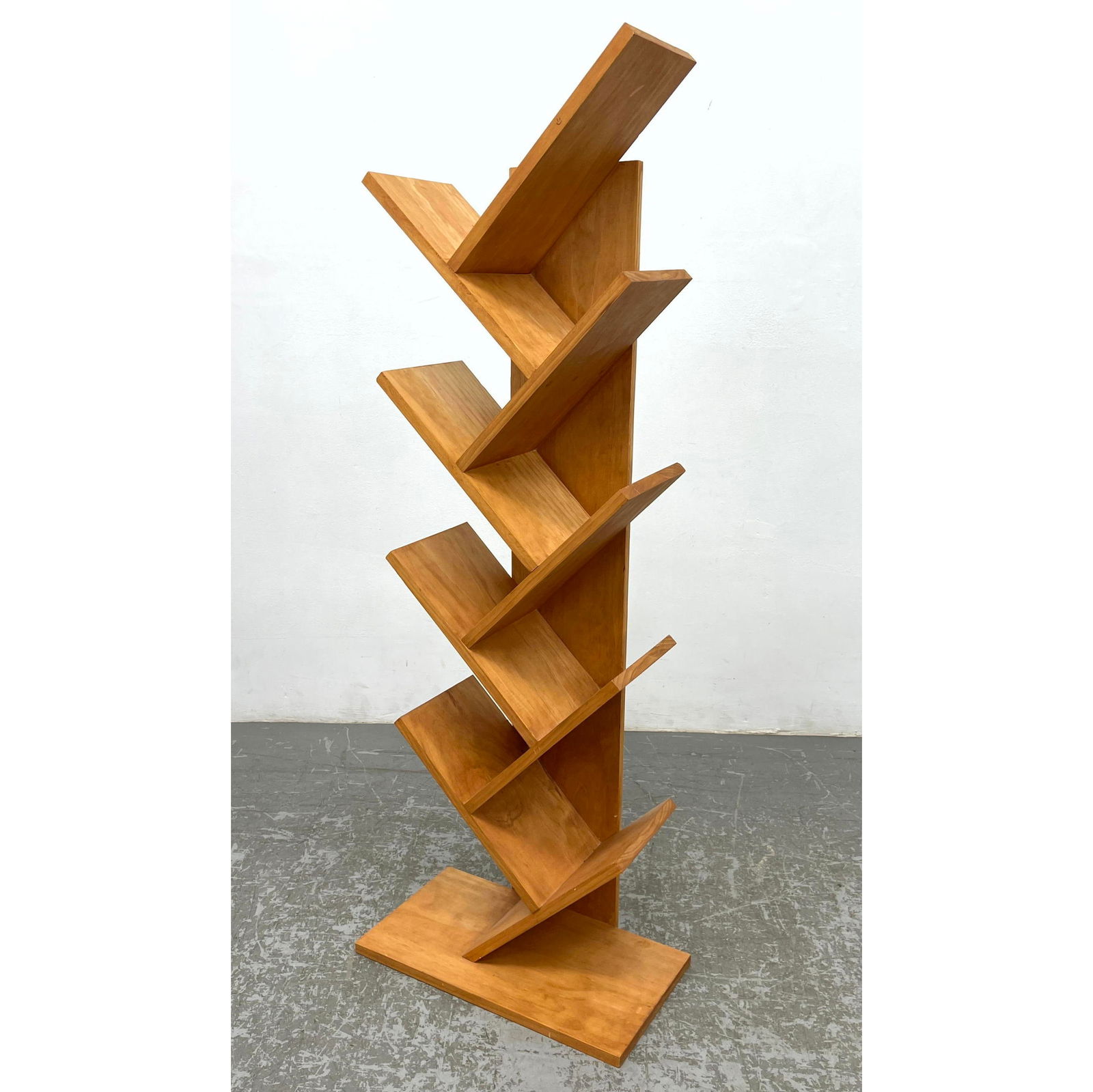 Hand Made Birch Abstract Bookcase Display. (1 of 8)