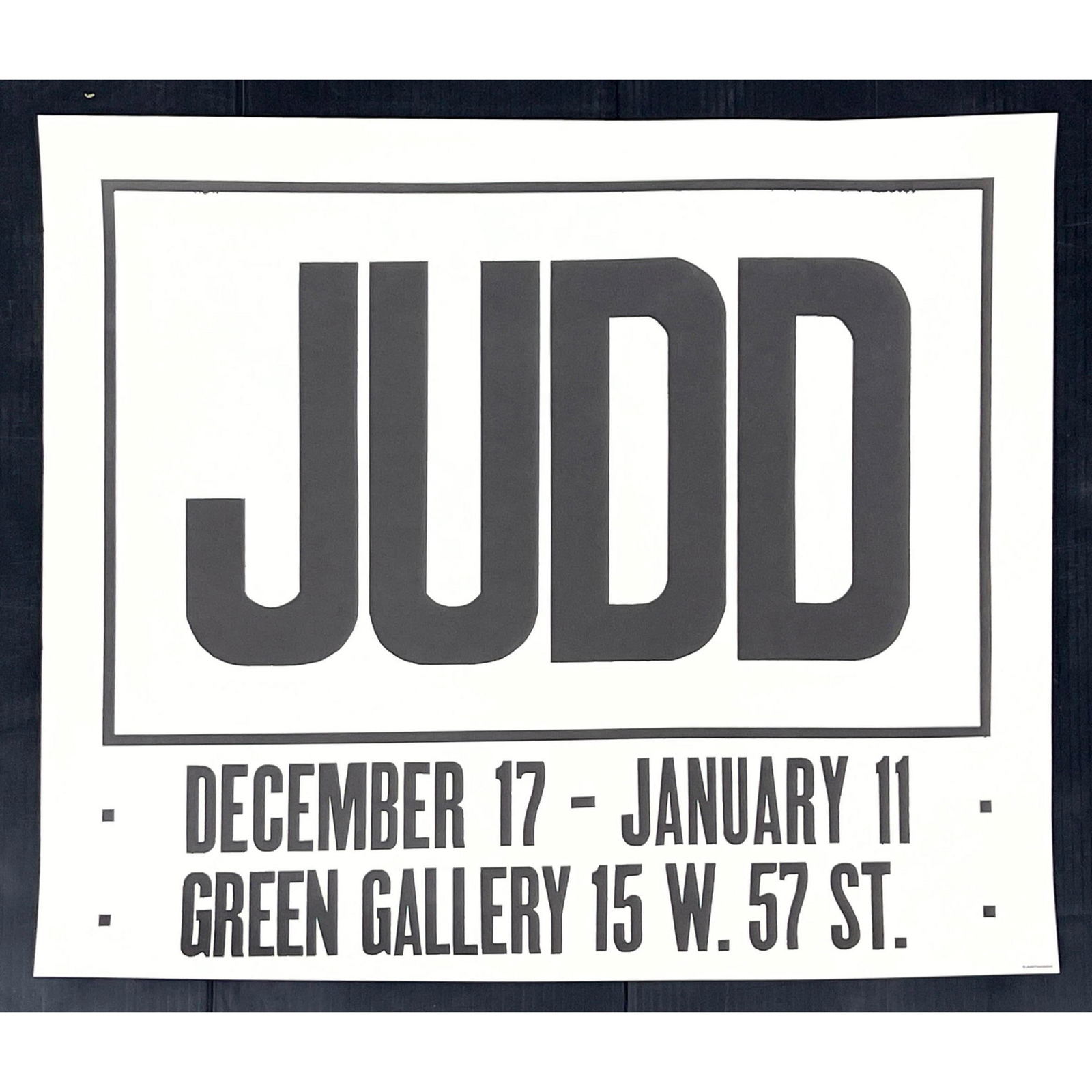 Small Donald Judd offset lithograph print. Poster style. (1 of 7)