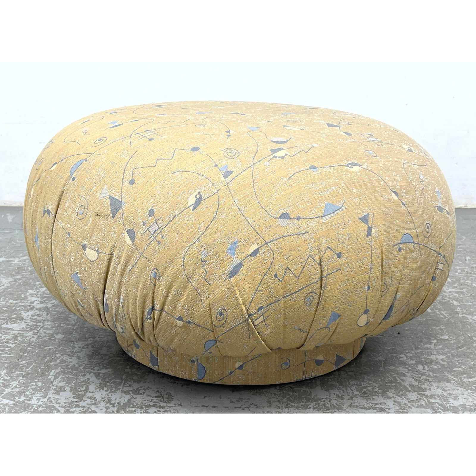 Karl Springer Style Pouf Mushroom Stool. Post modern upholstery. (1 of 7)