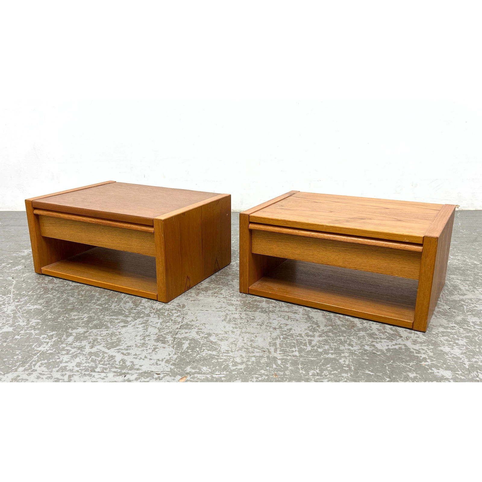 Danish Modern  Teak Wall Mount Bedside Table with Drawer (1 of 14)