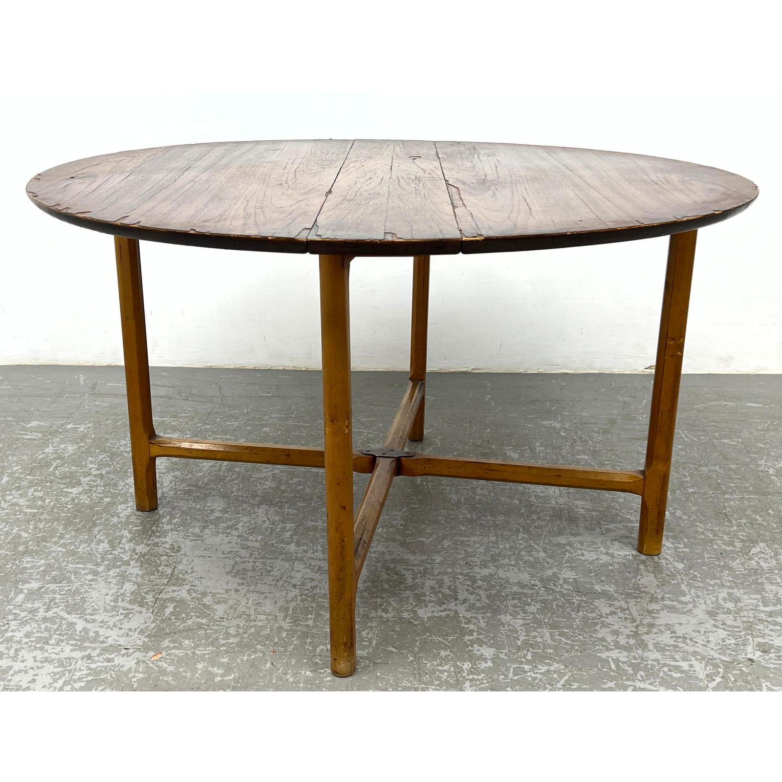 Danish Modern 1959 Bruno Mathsson Sweden Rare Drop Leaf Gate Leg Dining Table. Branded Mark. (can pl (1 of 12)