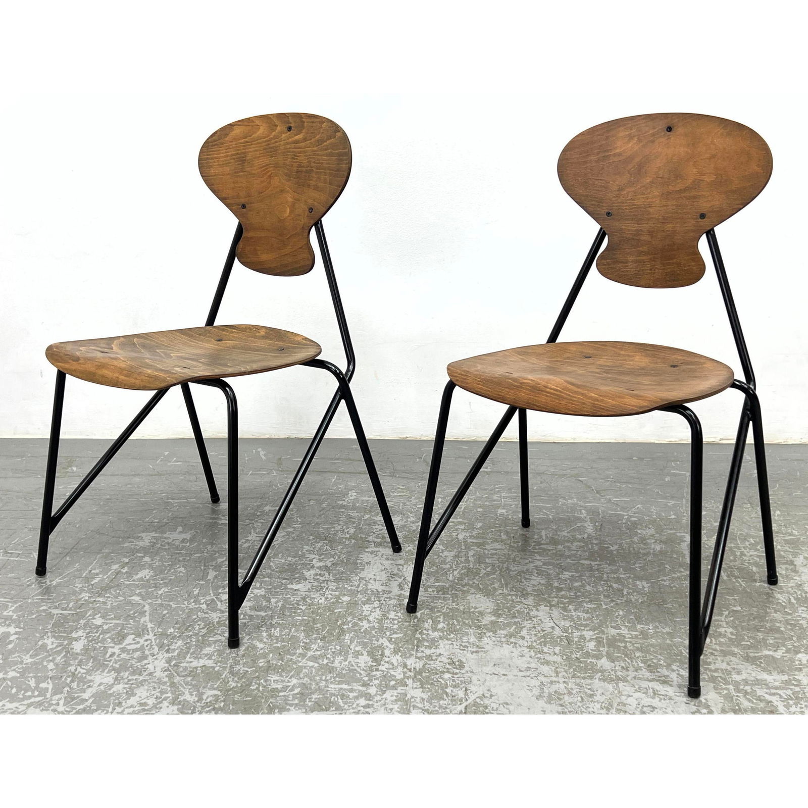 Pair Steen Eiler Rasmussen Side Chairs Skole Denmark, 1954. Signed ISA arredamenti. Ponte S Pietro (1 of 13)