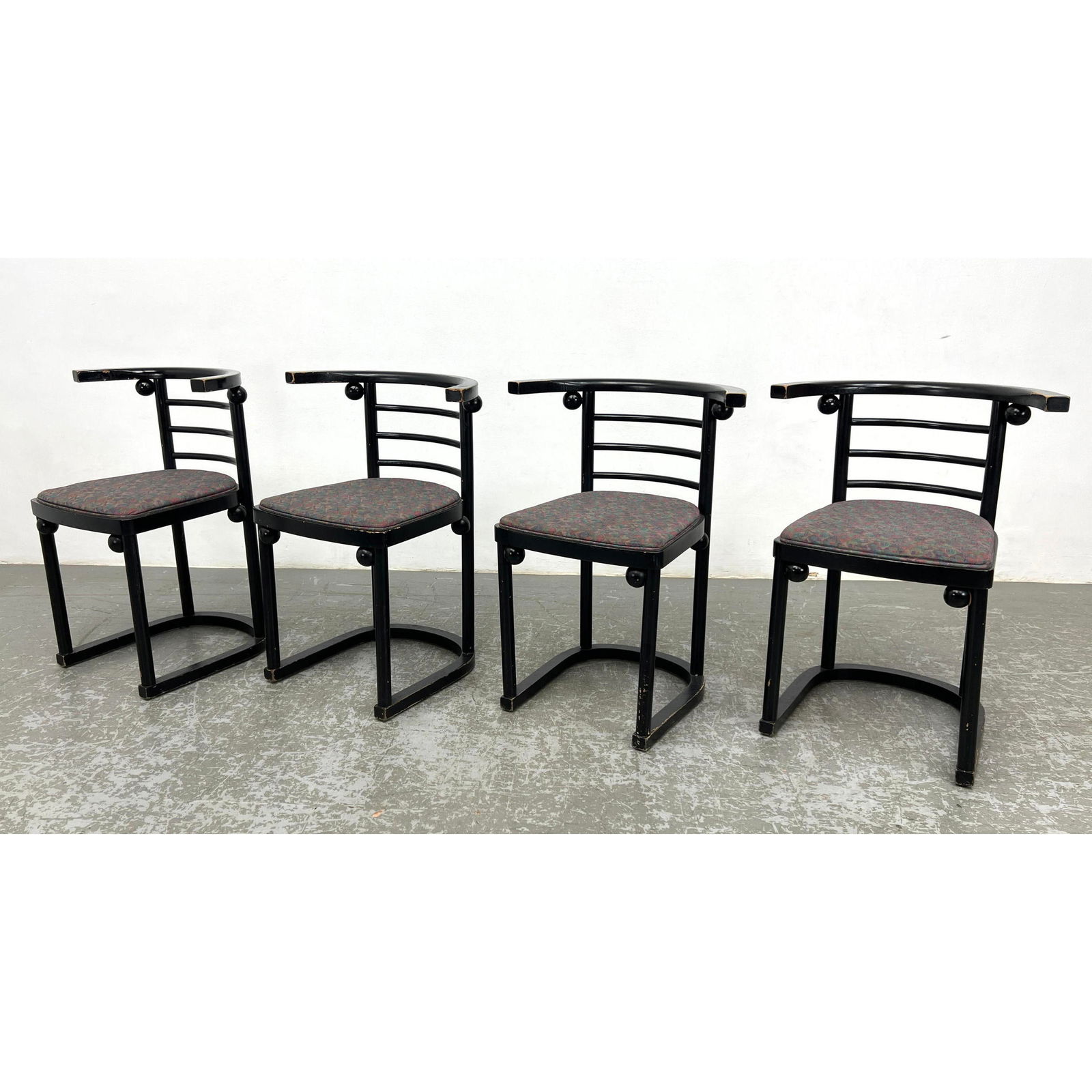Set of 4 Josef Hoffmann Fledermaus Dining Chairs Secessionist Style (1 of 13)