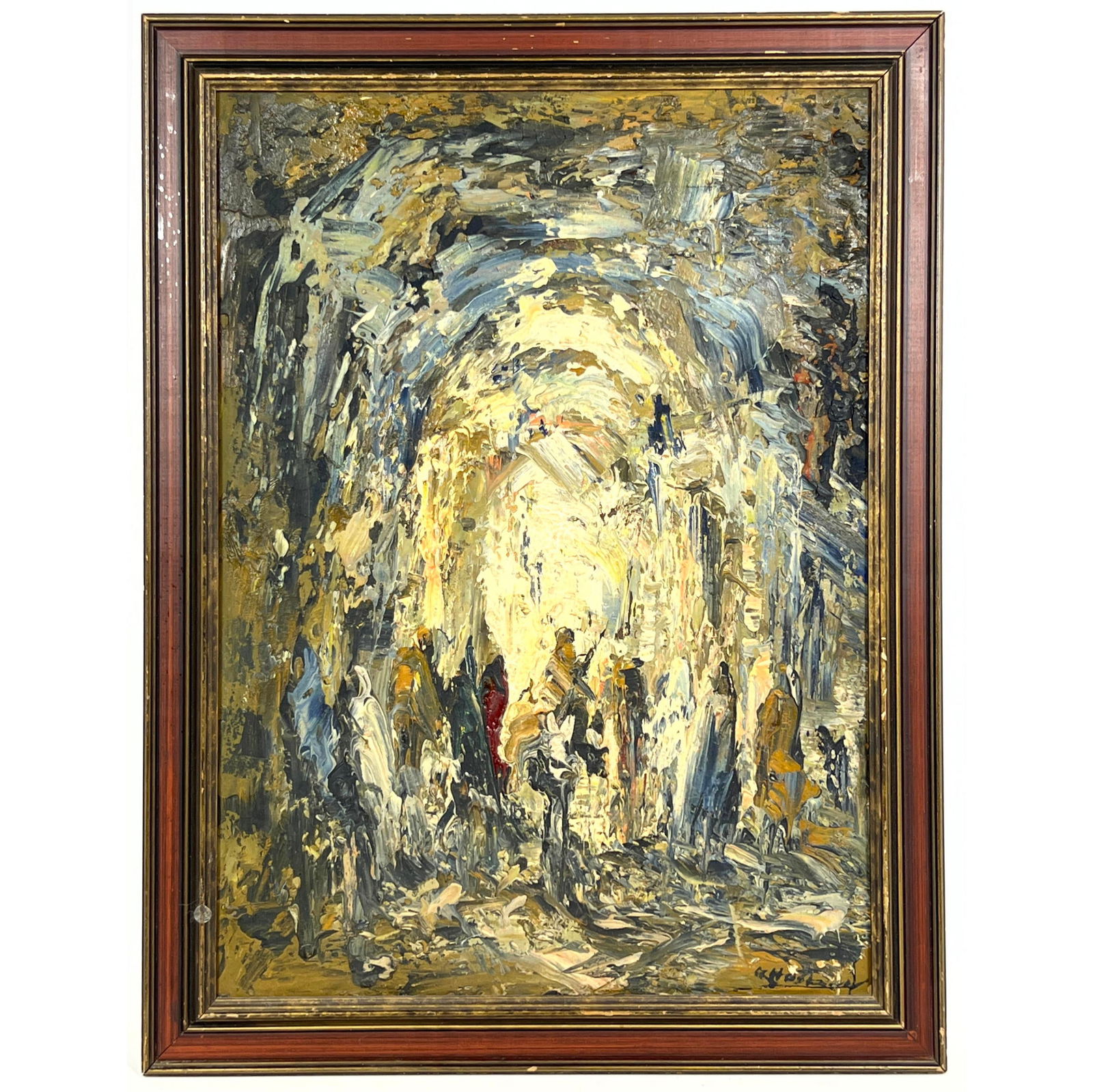 Eugene Leroy Style Abstract Painting, signed illegible (1 of 11)