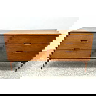 Brown Saltman 6 Drawer Low Chest Dresser. California.: Brown Saltman 6 Drawer Low Chest Dresser. California. Dimensions: Height: 30.5 inches, Width: 60 inches, Depth: 19 inches. ---