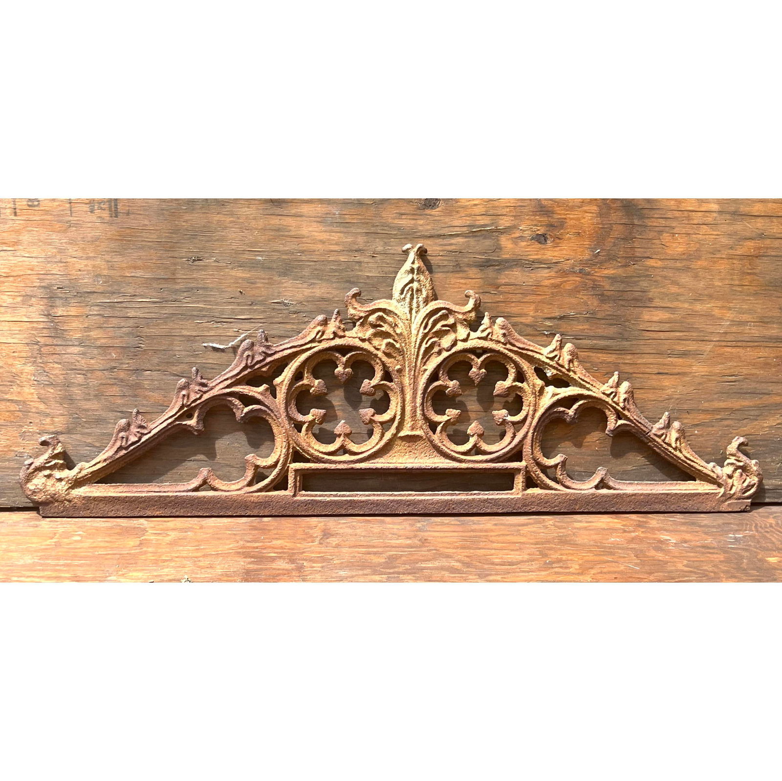 Gothic style Antique Iron Architectural Pediment. Garden. Outdoor. Patio. (1 of 3)