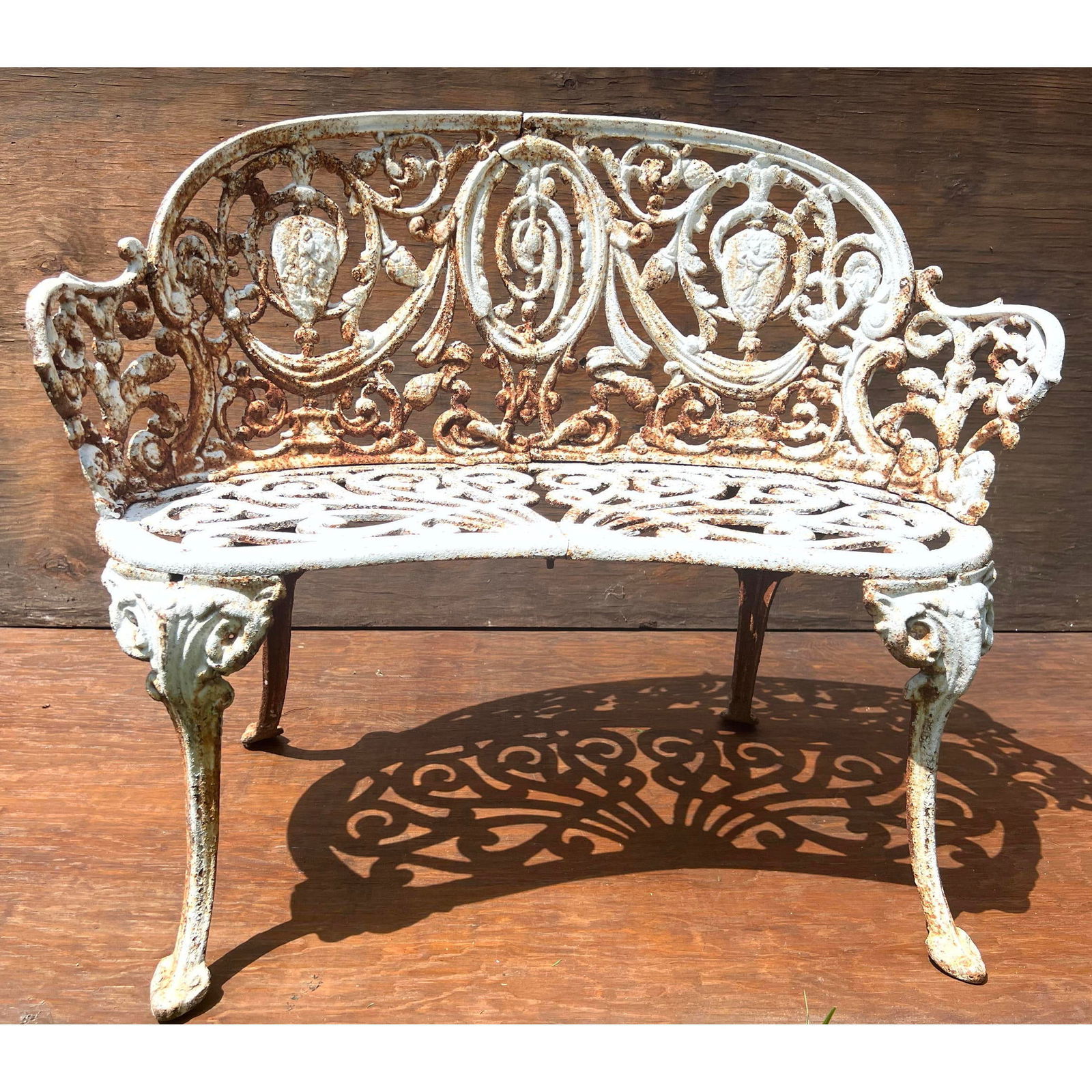 Antique Versailles Pattern Cast Iron Garden Bench (1 of 7)