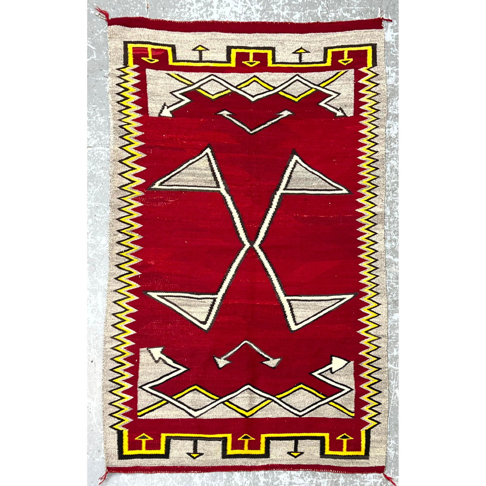 6'8 X 4'3 American Indian Navajo Carpet Rug Wall Hanging. (1 of 9)