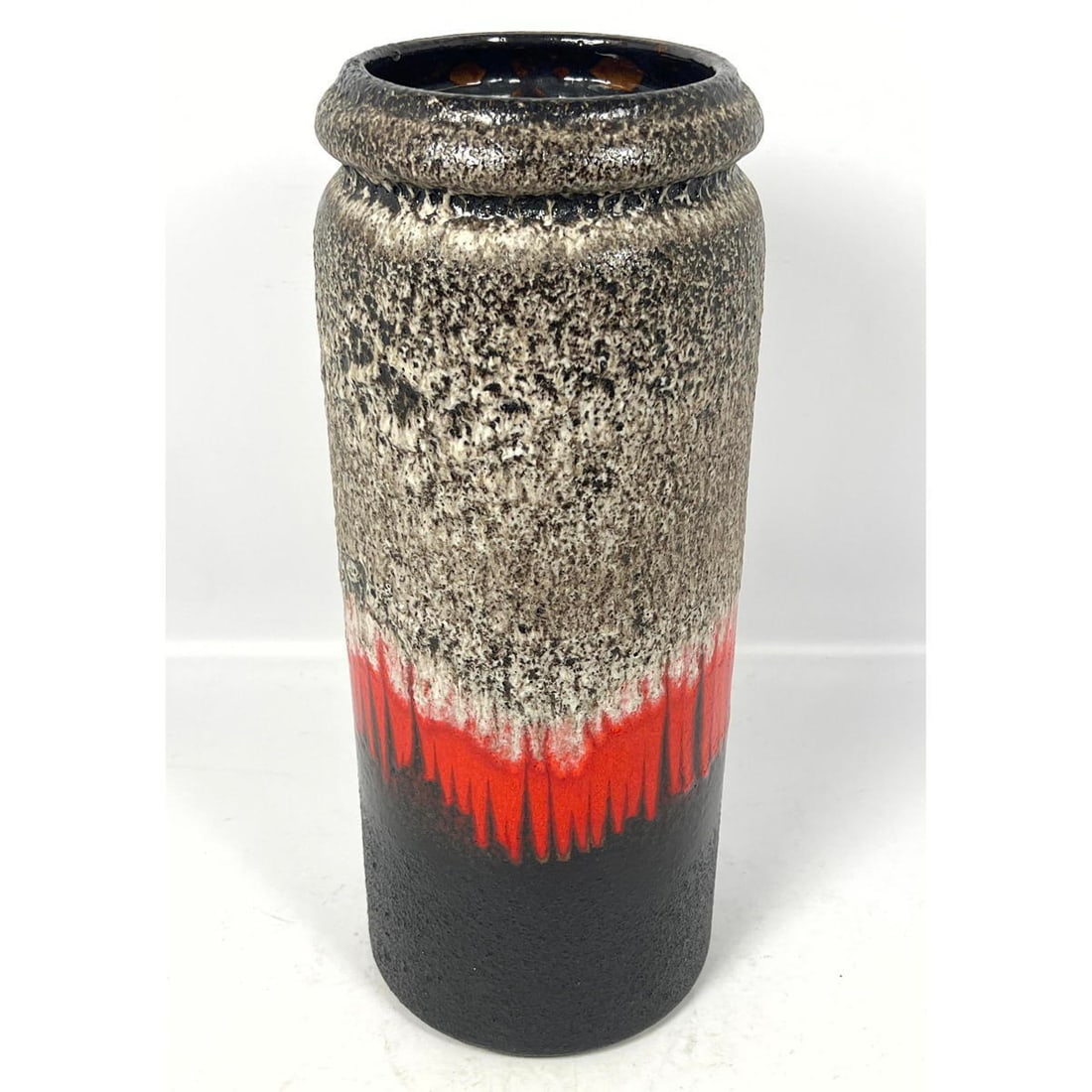 Large German Pottery Vase with Volcanic glaze. (1 of 8)