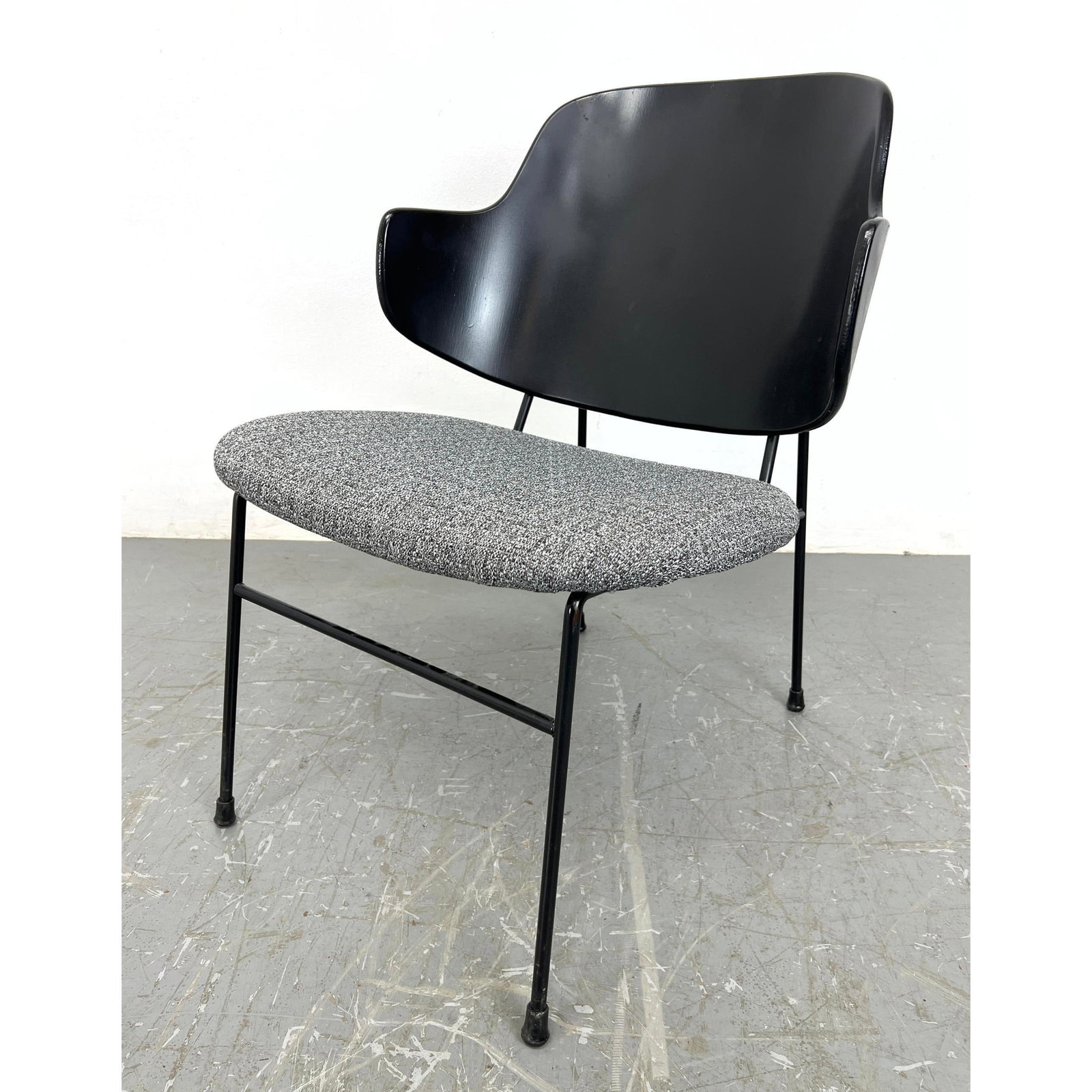 B Kofod Larsen Selig Penguin Lounge Chair. Unmarked.: B Kofod Larsen Selig Penguin Lounge Chair. Unmarked. Dimensions: Height: 29.5 inches, Width: 21 inches, Depth: 21.5 inches. - Seat Height: 17 inches ---