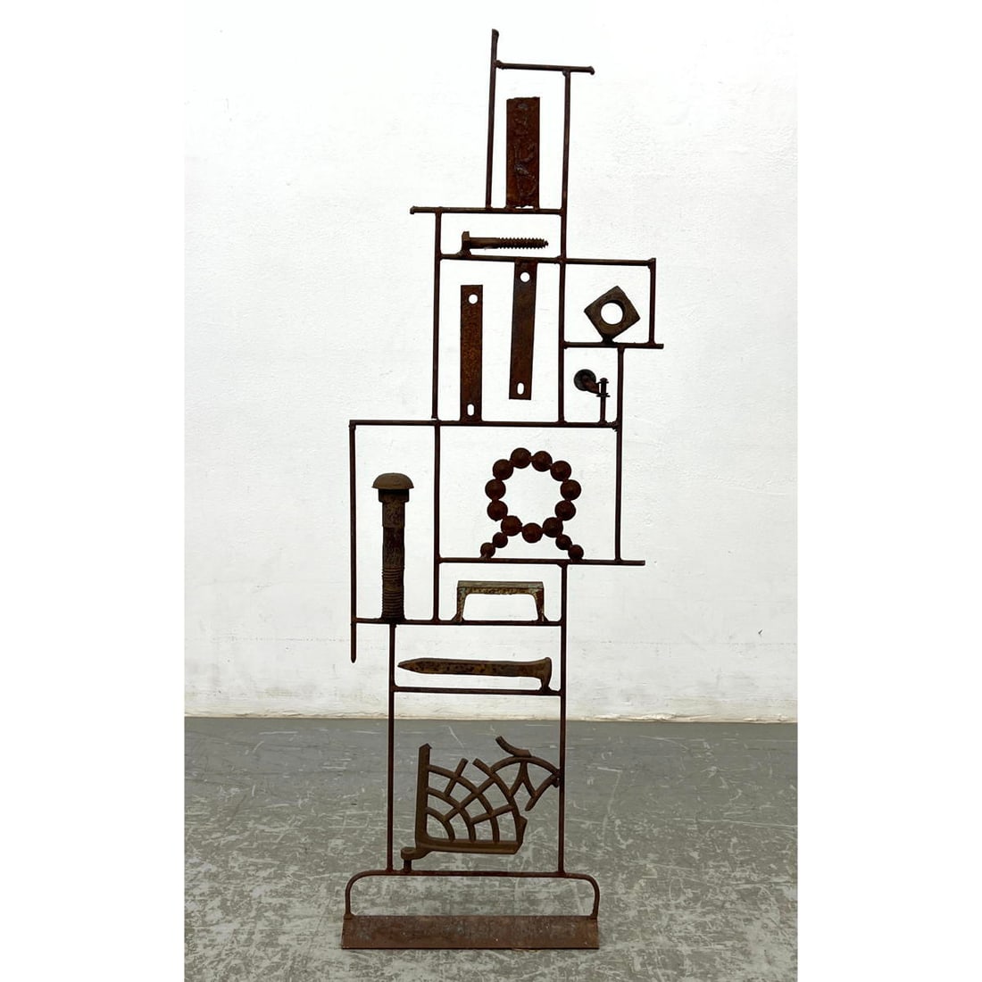 Industrial Found Object Steel Sculpture. (1 of 9)