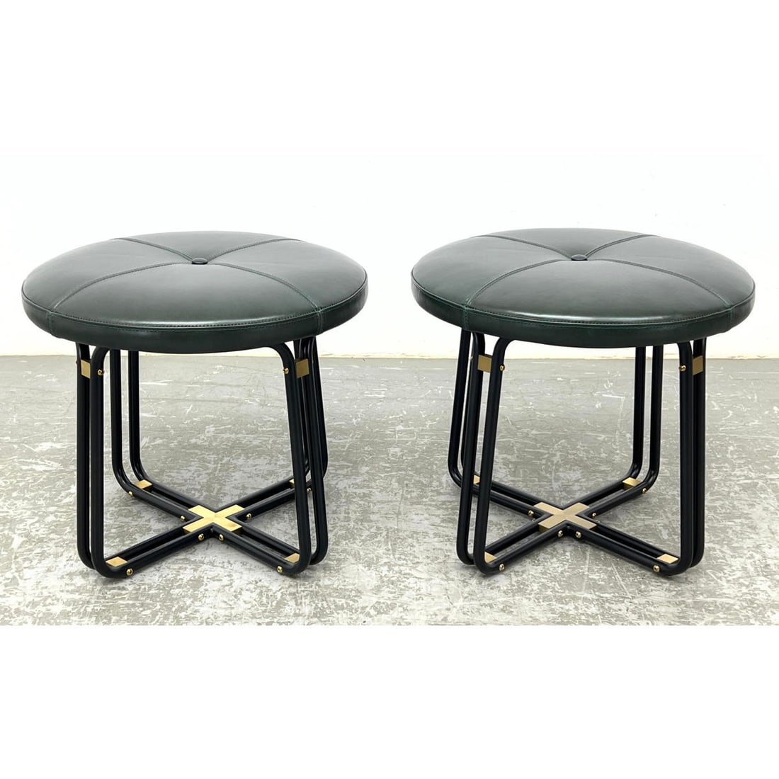 Pair Decorator Stellar Works Stools. Art Deco Style. (1 of 11)