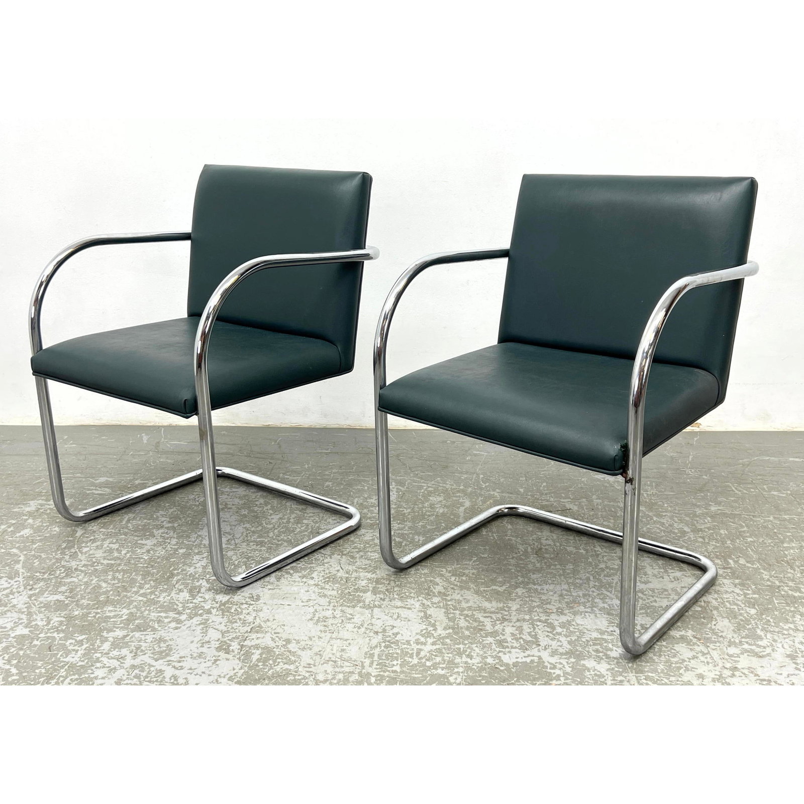Pair Gordon International BRNO Style Dining Chairs.: Pair Gordon International BRNO Style Dining Chairs. Dimensions: Height: 32 inches, Width: 22 inches, Depth: 24 inches. - Seat Height: 17 inches ---