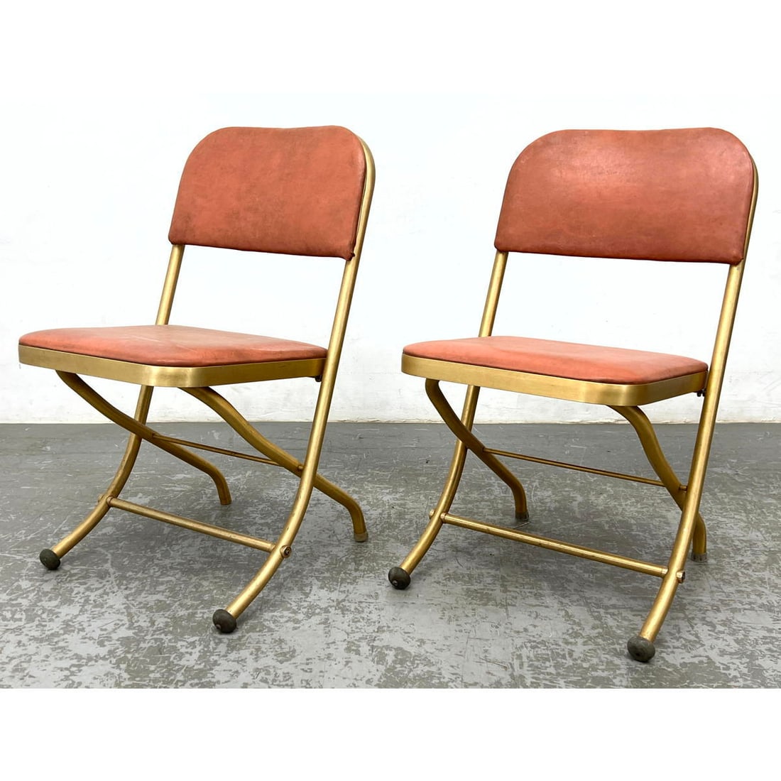 Pair Warren McArthur Folding Chairs. Mayfair Industries. (1 of 10)
