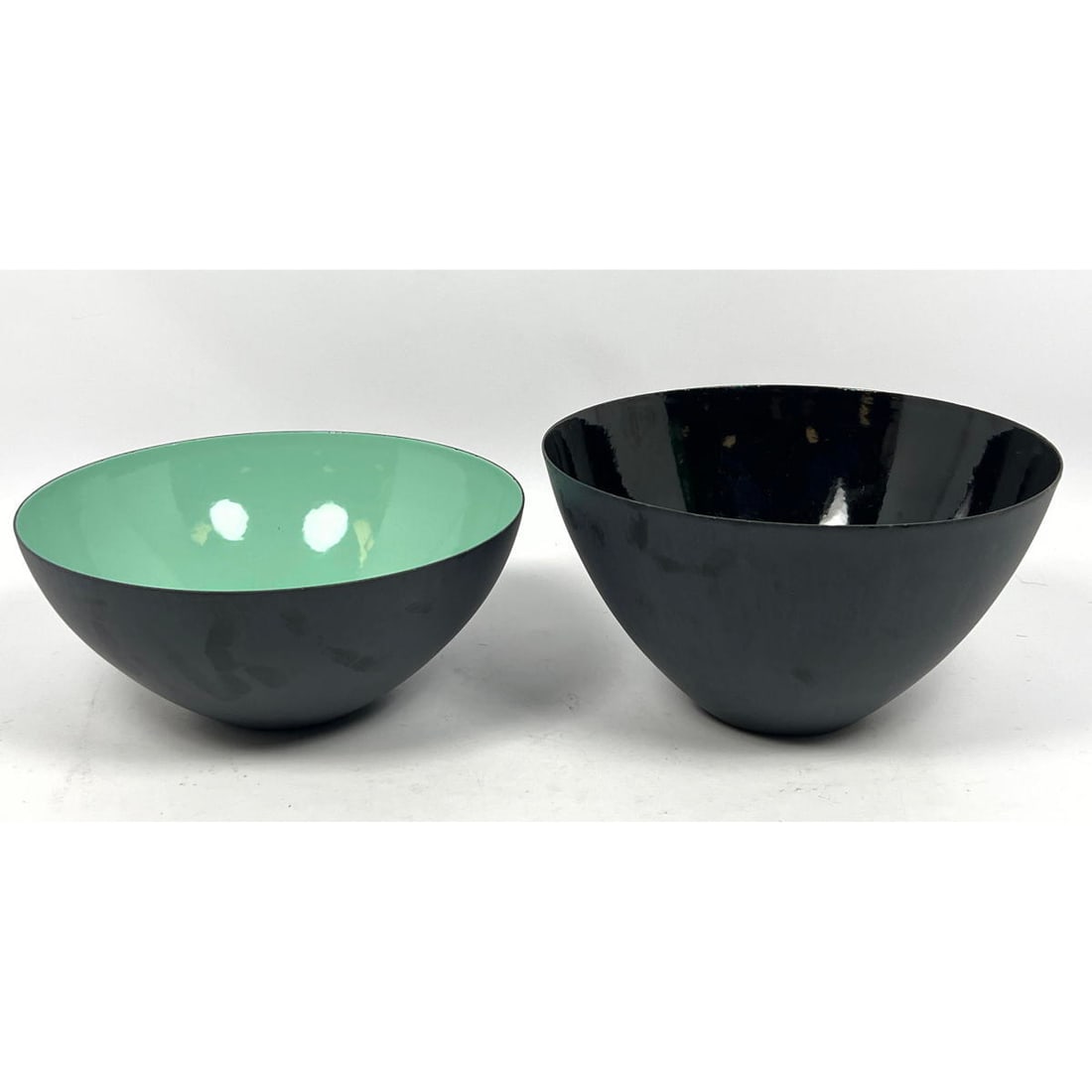 2pc Enamelware Danish Modern Denmark Herbert Krenchel Krenit Bowls (1 of 14)