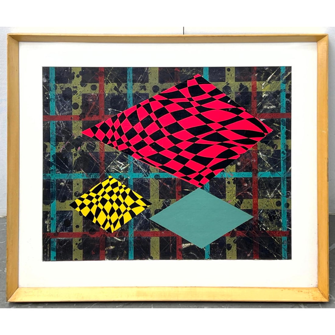 Michael Hollis Mixed Media on Paper Painting Art. 1987: Michael Hollis Mixed Media on Paper Painting Art. 1987 Dimensions: Frame Height: 26.75 inches, Frame Width: 33 inches. - Image Size: Image Height: 20 inches, Image Width: 25.75 inches. --- - We offer