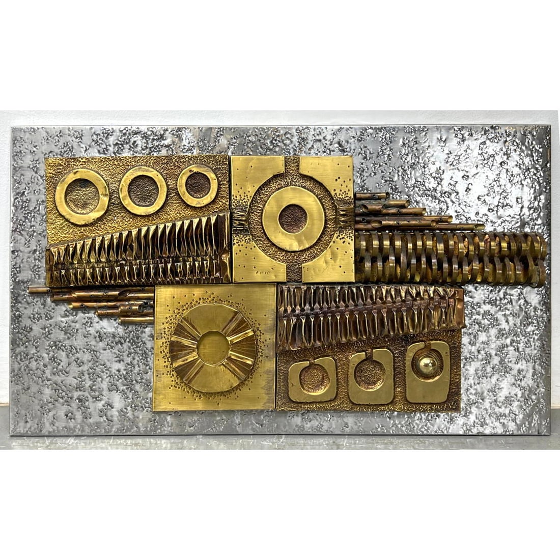 Mid Century Modern Dimensional Wall Sculpture Plaque. Can be hung vertical or horizontal. (1 of 6)