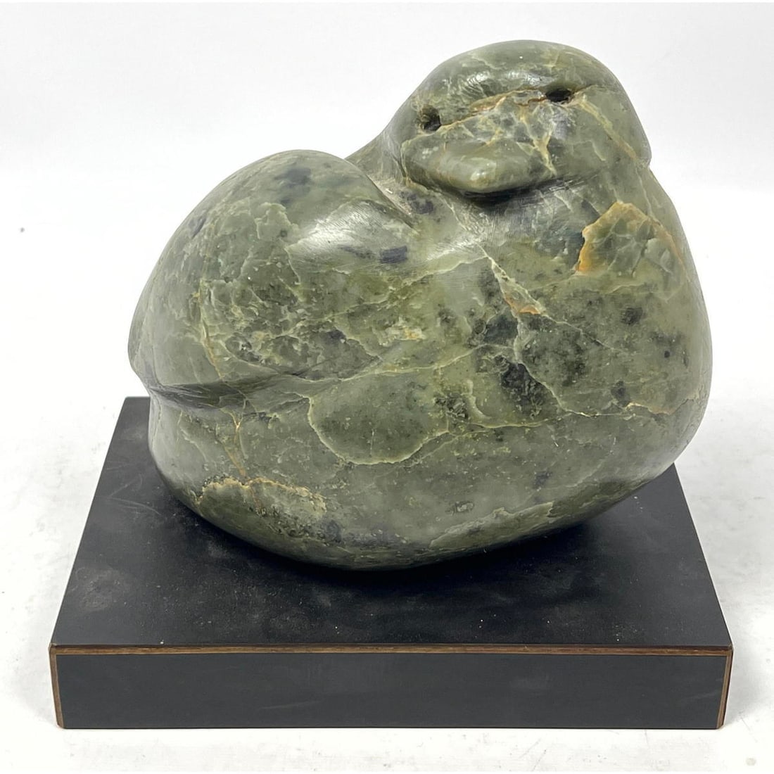 Carved stone Sculpture of Mallard Duck.: Carved stone Sculpture of Mallard Duck. Dimensions: Height: 8.5 inches, Width: 7.5 inches, Depth: 6 inches. --- US Packing and Shipping charge: In house shipping available. Will be calculated once des