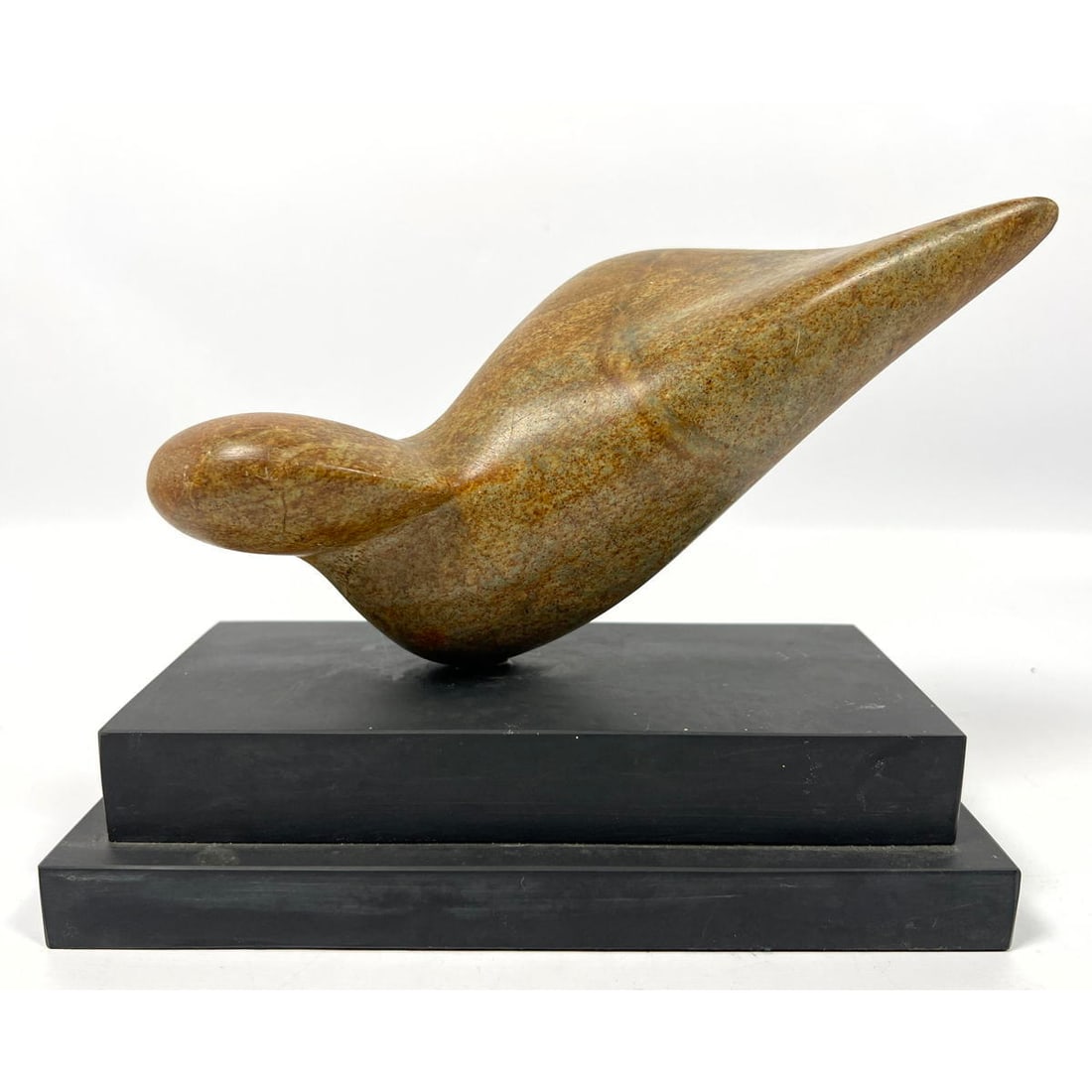 Vintage Abstract Marble Bird Sculpture on Slate Base. Arp Style (1 of 11)
