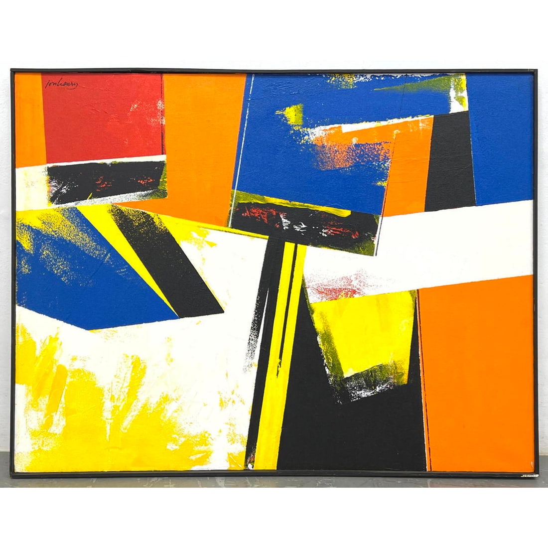 Jon Henry Colorful Modernist Painting on Canvas. (1 of 7)
