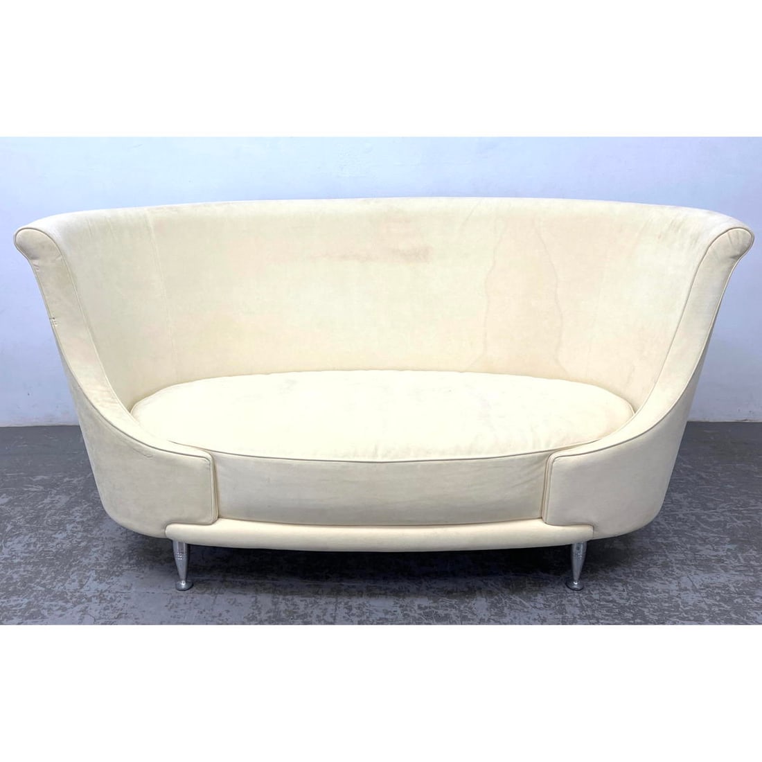 MOROSO Italian Design Love seat Sofa with Turned Aluminum Legs. (1 of 11)
