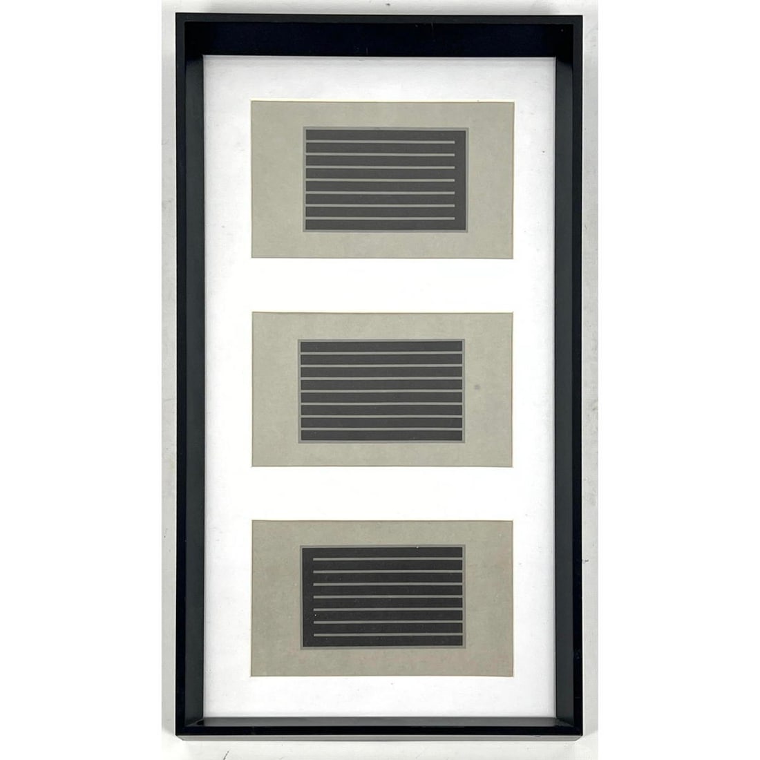 DONALD JUDD - The Last Editions, 1994. 3pc miniature prints on Vellum. Marked on back from Brook Ale (1 of 8)