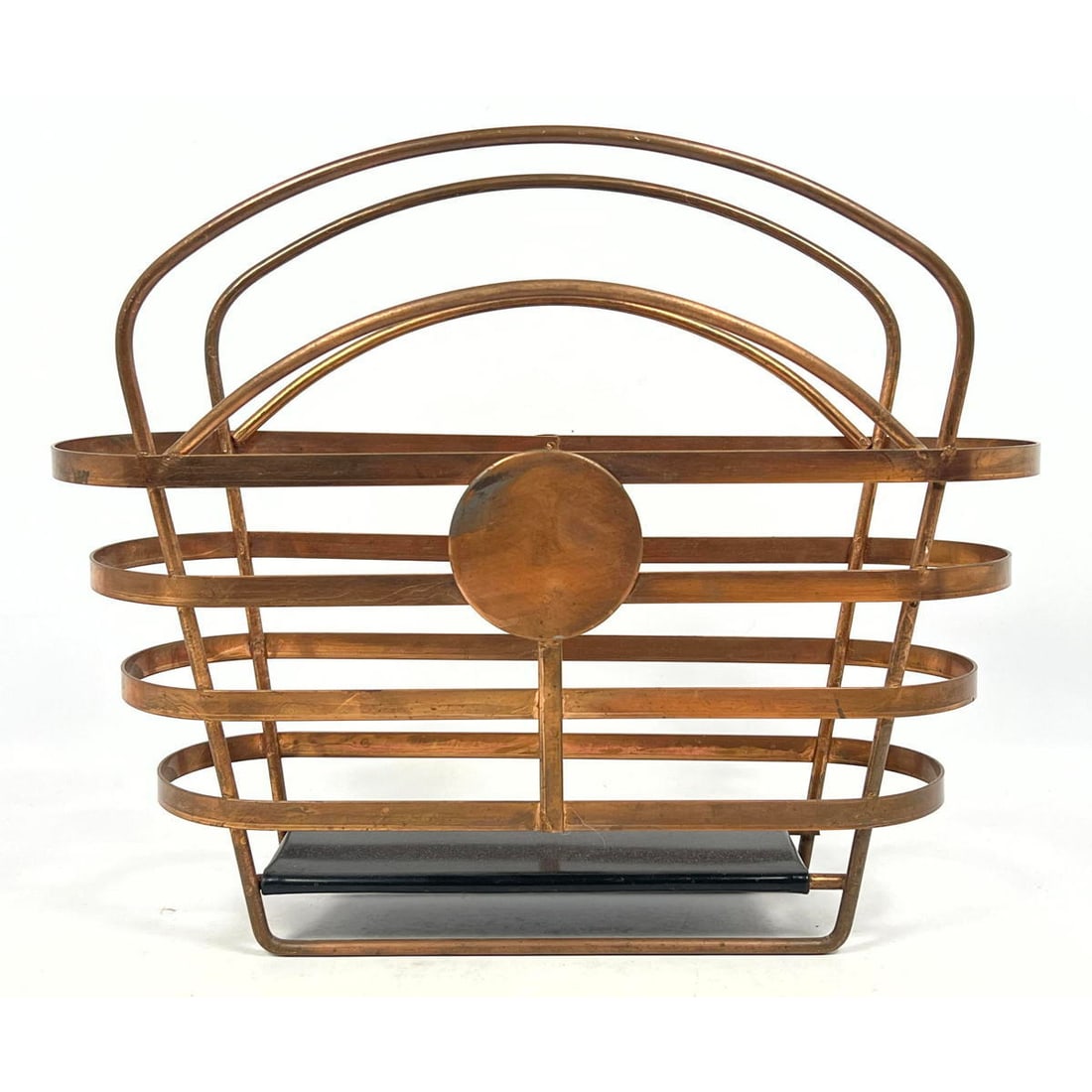 Art Deco Copper Magazine Rack. (1 of 9)
