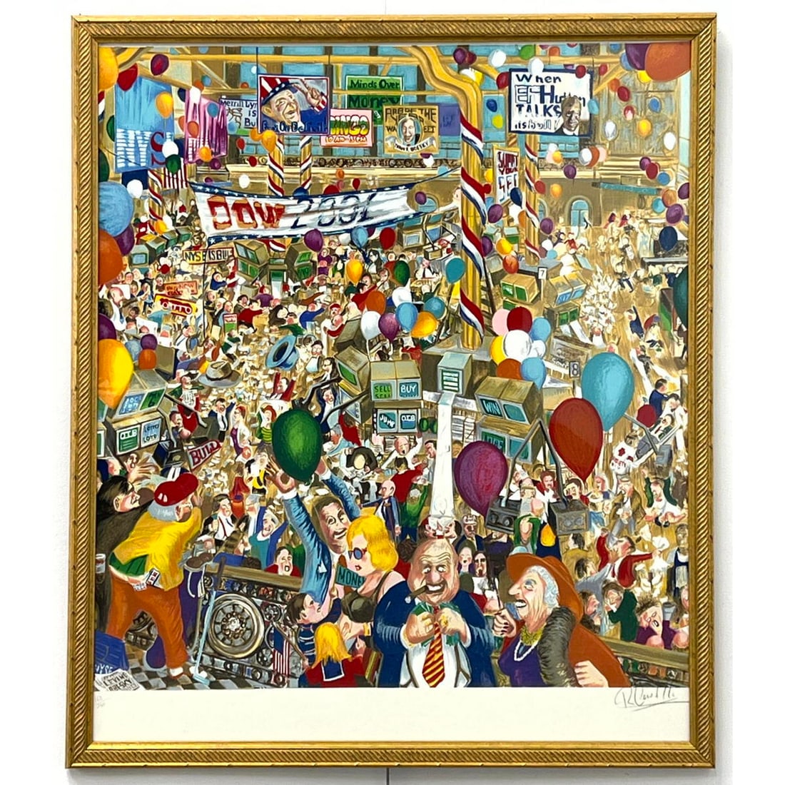 Robert Cenedella - Giclee- Print -163/250-2001 Stock Odyssey (1 of 9)