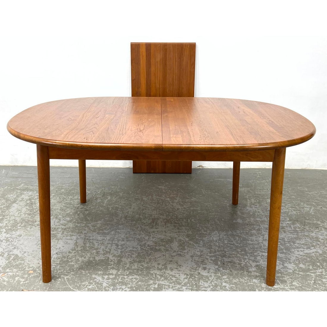 Danish Modern Denmark Teak Oval Dining Table with Leaf (1 of 11)