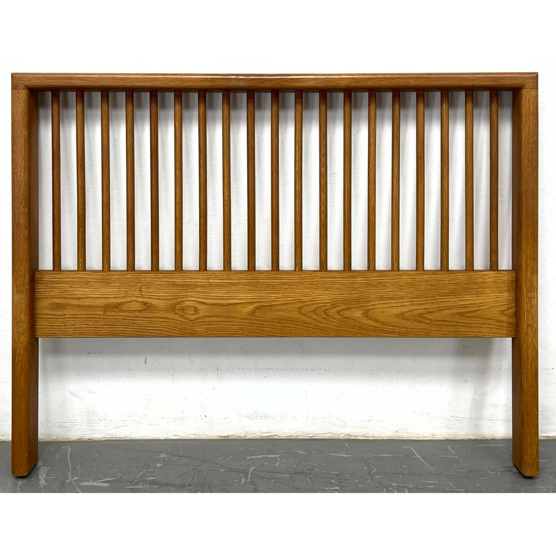 Charles Webb Studio Made Wood Headboard Bed. (1 of 7)