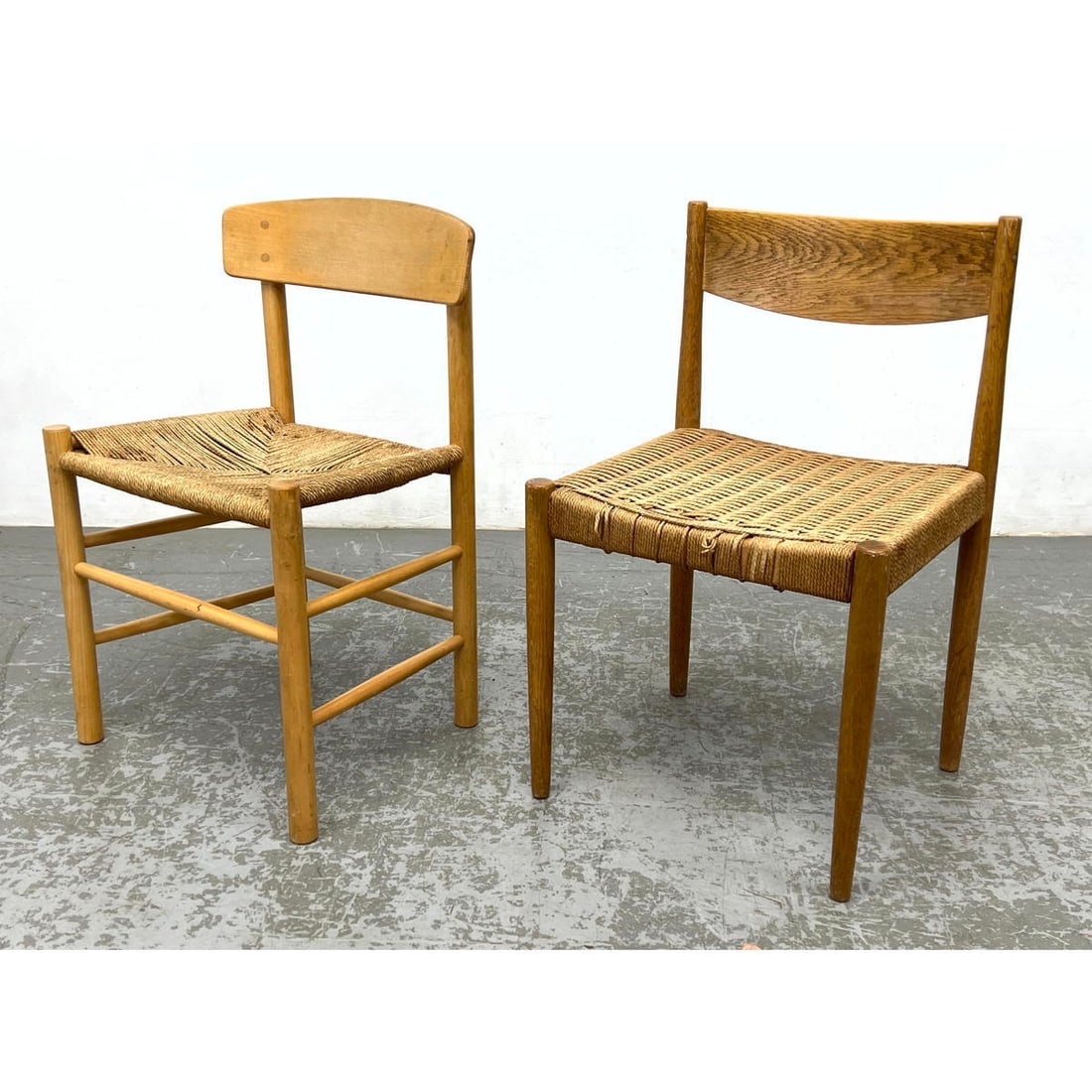 2pcs Danish Modern Borge Mogensen Shaker Side Chair and Poul Volther Frem Rojle Chair Denmark (1 of 9)