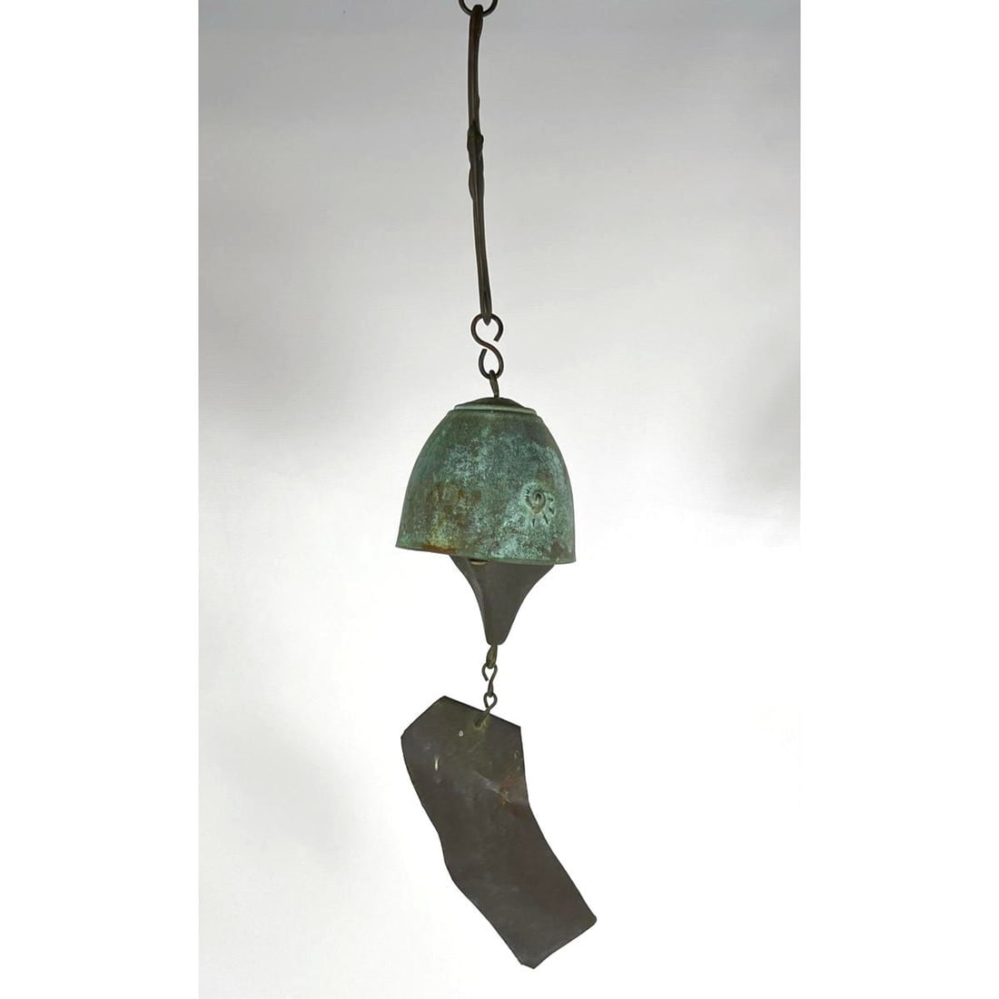 Vintage Jeff Cross Bronze Double Wind Bell