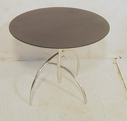 KNOLL Saguaro Cactus Table with Slate Top. LAWREN: KNOLL Saguaro Cactus Table with Slate Top. LAWRENCE LASKE for Knoll. Metal tag 1993. -- Dimensions: H: 20 inches: W: 26 inches: D: 26 inches ---