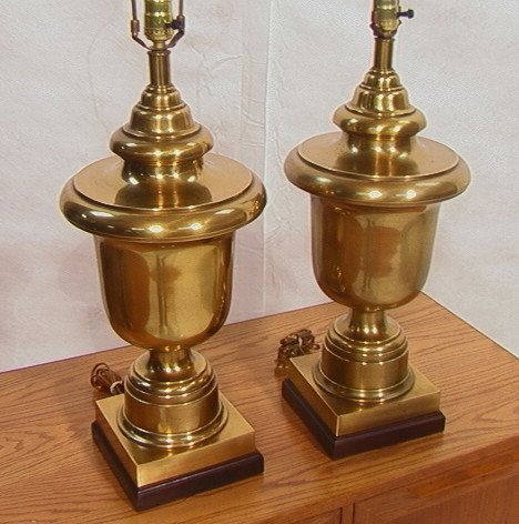PR Heavy Brass Decorator Table Lamps. Frederick C: PR Heavy Brass Decorator Table Lamps. Frederick Cooper, Chicago. -- Dimensions: H: 35 inches ---